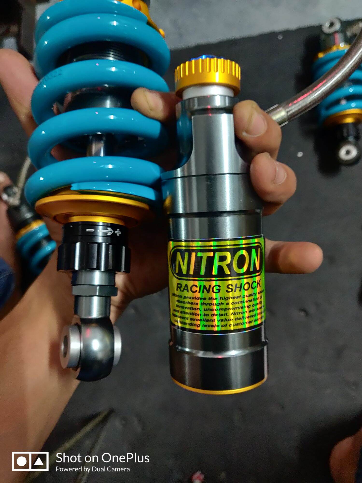 Phuộc Nitron bình dầu Lông đền vàng 205mm 210mm 230mm 285mm gắn Exciter 2010 ex135 ex150 ex155 Winner x v1 v3 sonic Raider xăng cơ Fi Satria Fi