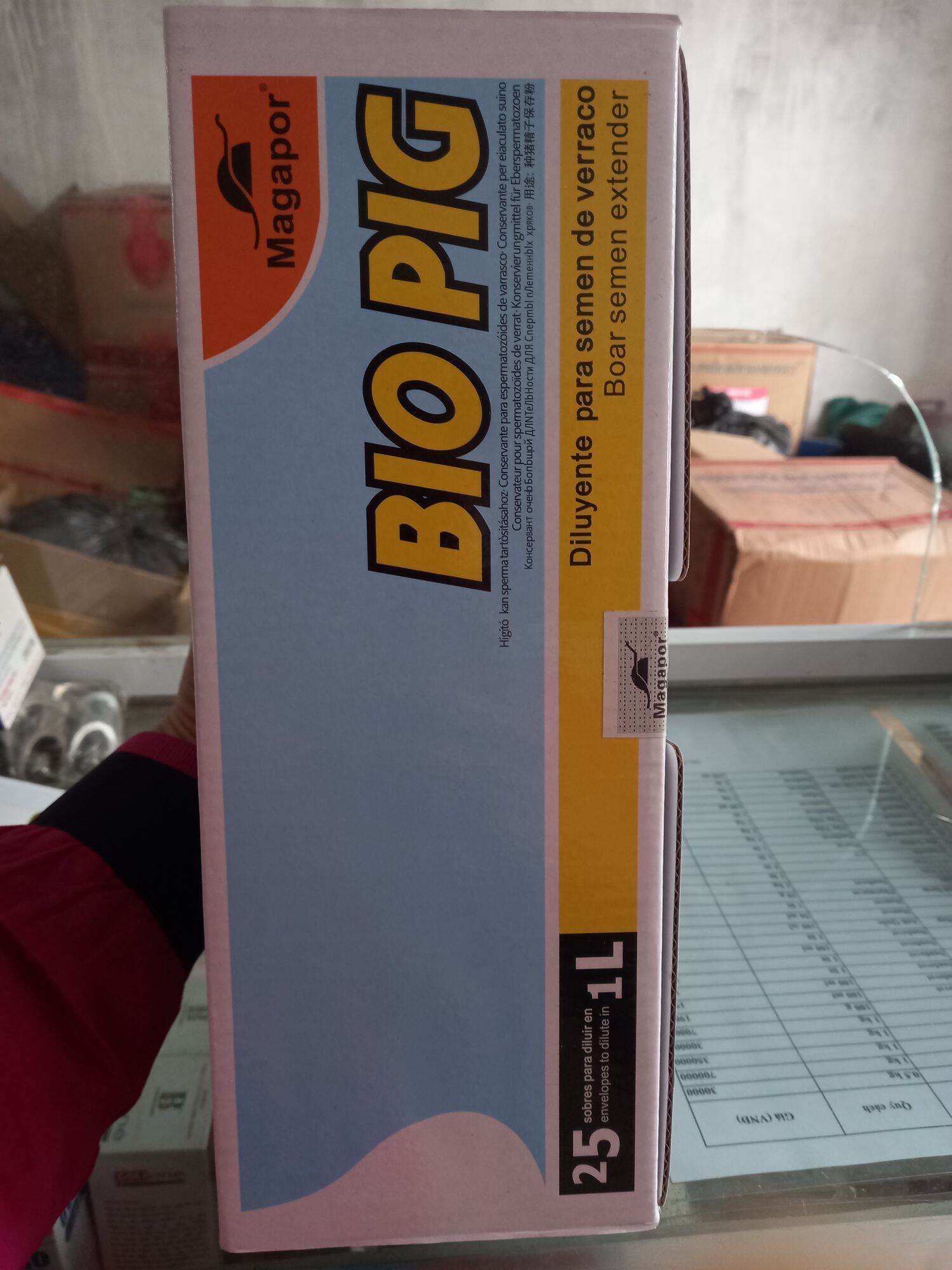 Môi trường Tây ban nha Biopig 25 gói/hộp loại chuẩn