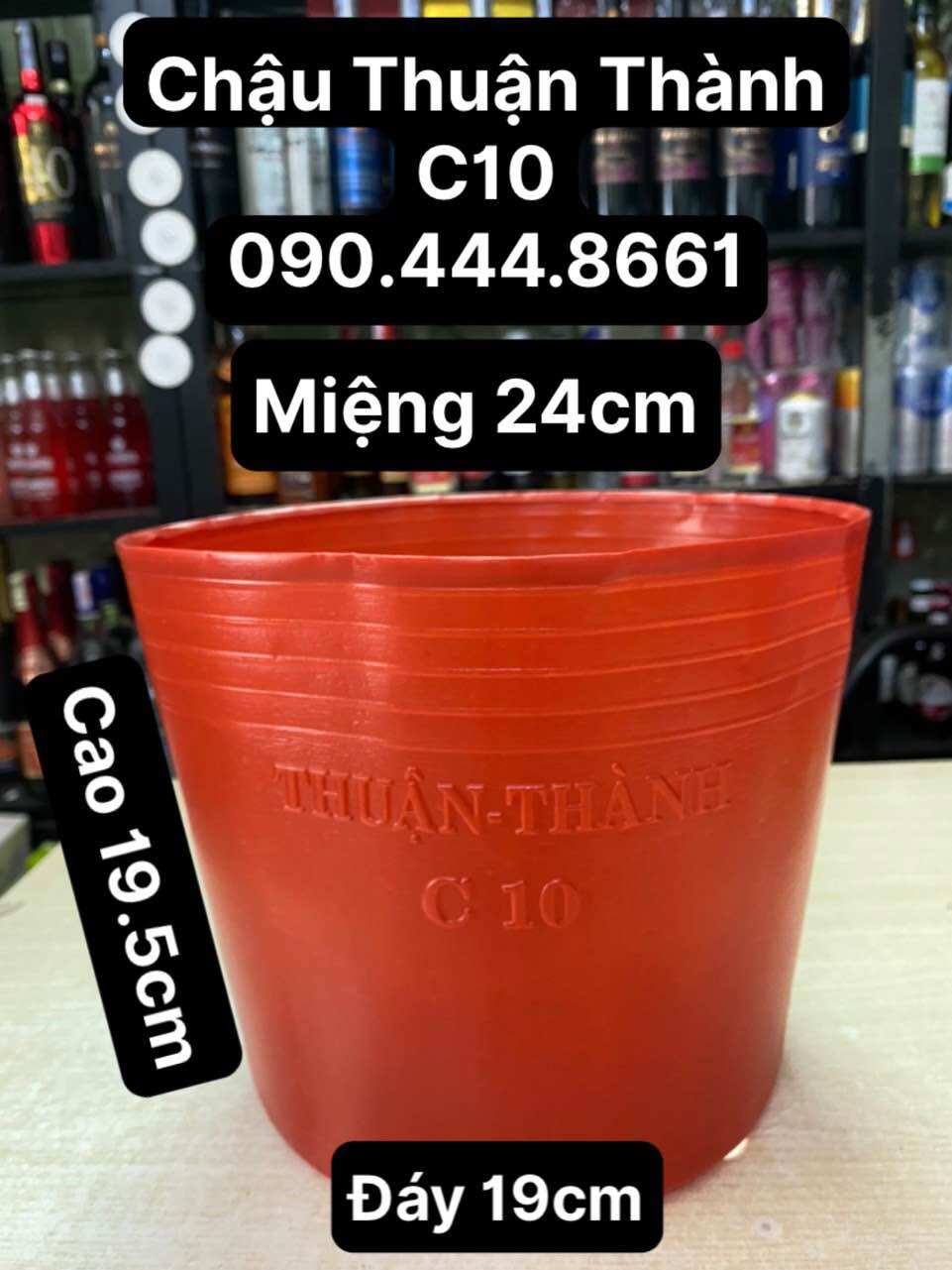 Combo 50 cái chậu nhựa mềm thuận thành - mẫu c10 đỏ