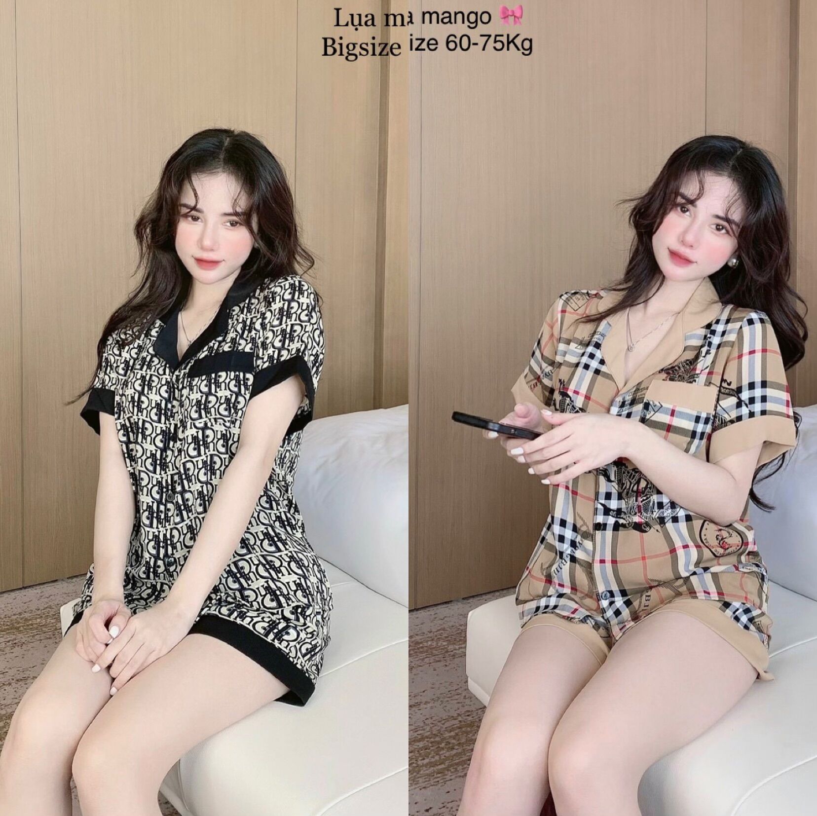 Đồ bộ cao cấp bèo xinh bigsize mặc nhà r