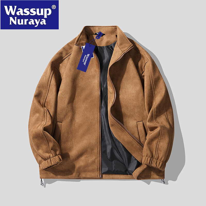 Áo Jacket Da Lộn Thương Hiệu Sành Điệu Wassup Nuraya Áo Khoác Học Sinh