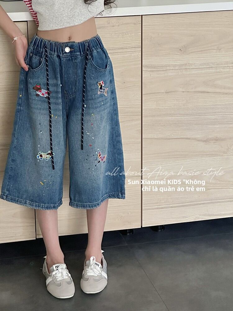 Aiza basic | Splat Design Girls Denim Shorts Giá 781,000 Đồng*Miễn phí vận chuyển