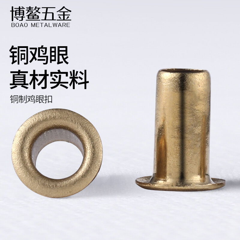 Khuy mắt gà bằng đồng, đinh tán, đinh tán bằng đồng rỗng, đinh tán, đinh tán, ống đơn m0.9m1.3m1.5-m5m6