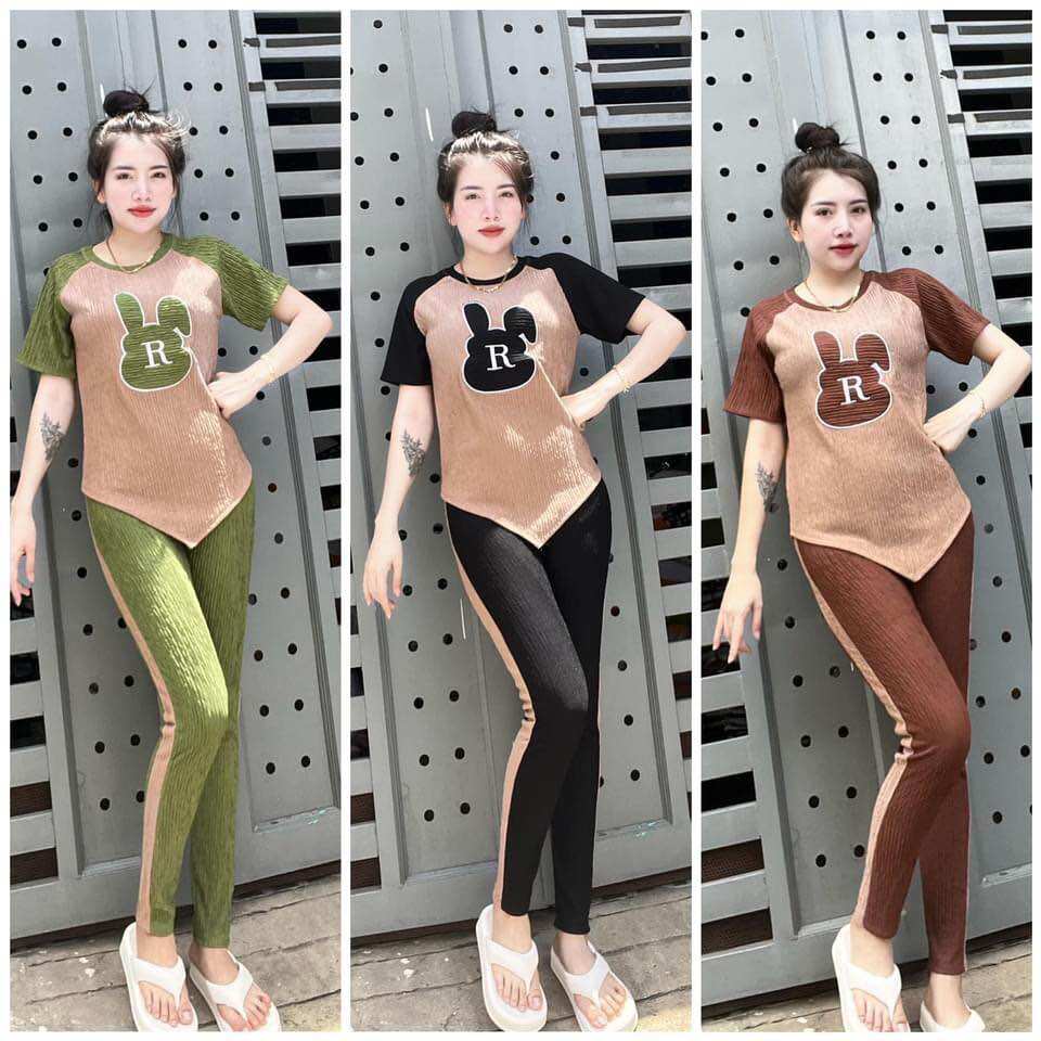 Set bộ xốp vạt thêu thỏ chữ r