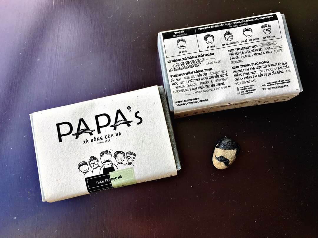 Xà phòng bột than tre _ bạc hà papa