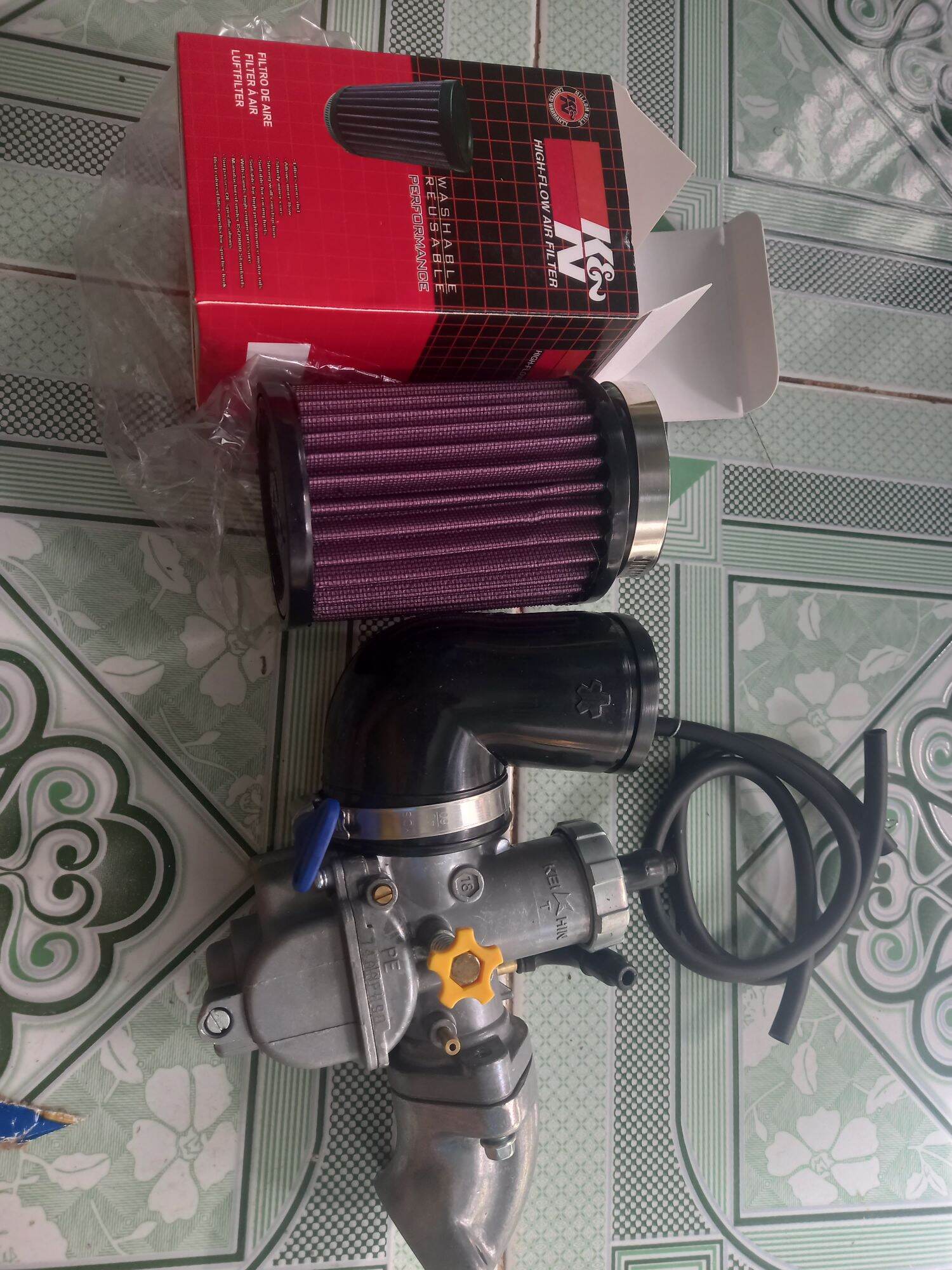 Combo bình xăng bông mai tặng kèm lọc trụ kn
