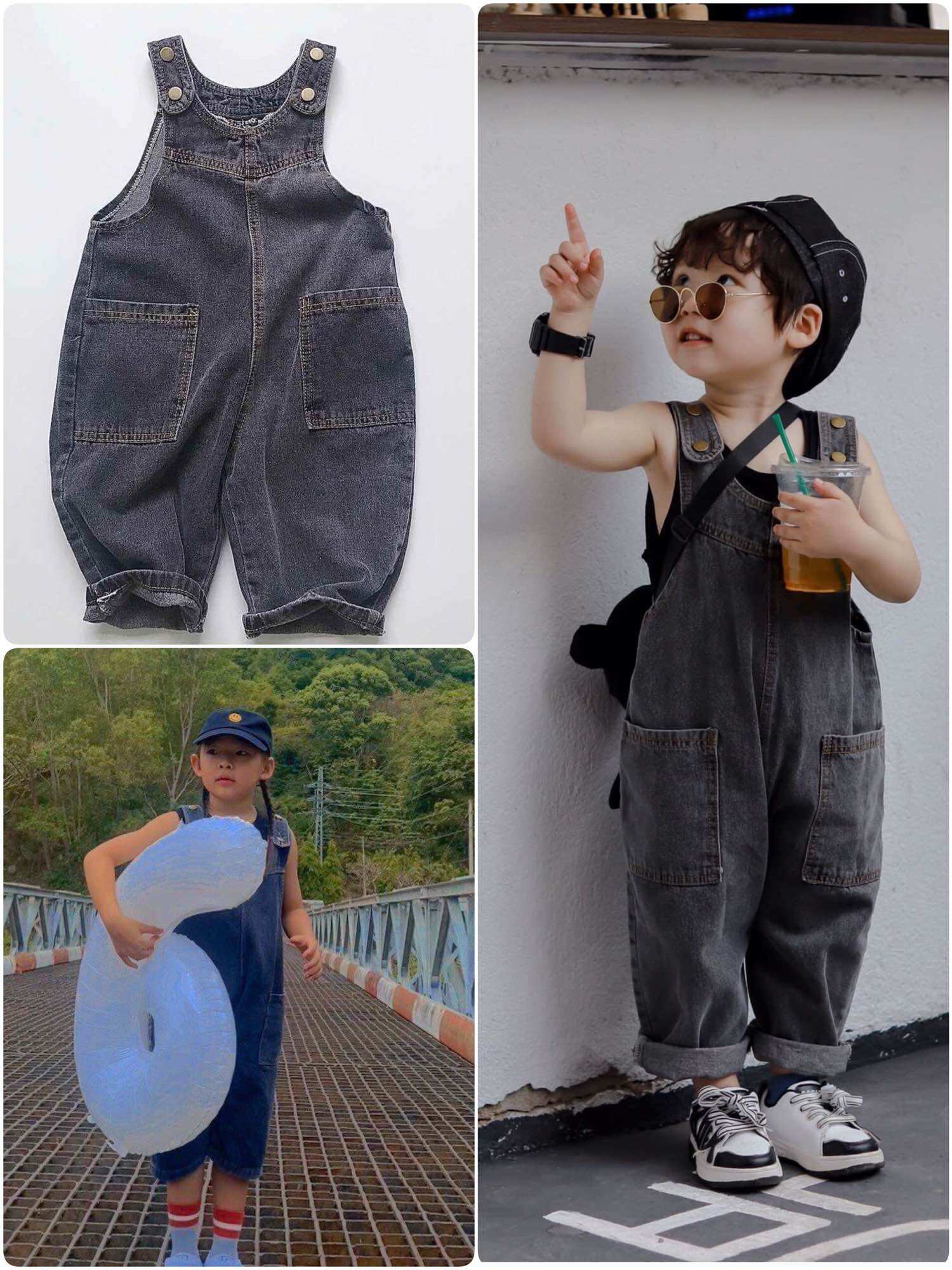 YEM__YẾM BÒ cho bé trai bé gái , set yếm bé trai, quần yếm jean hai dây dáng dài