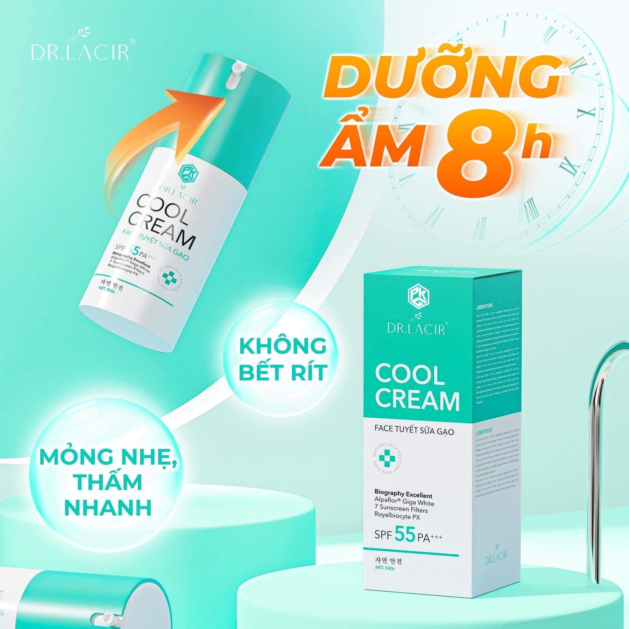 Kem Face Lạnh Cool cream Dưỡng Trắng Da Chống Nắng Lamer care-dr.Lacir ,,