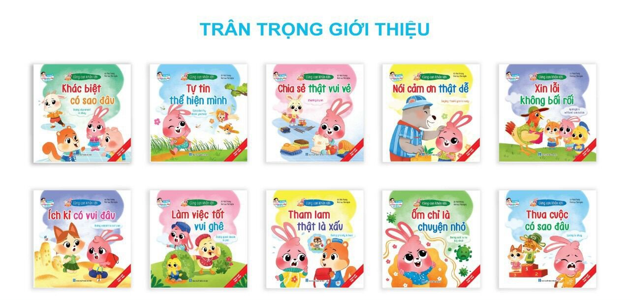 Combo 10 cuốn truyện tranh kĩ năng giao tiếp " Cùng con khôn lớn "