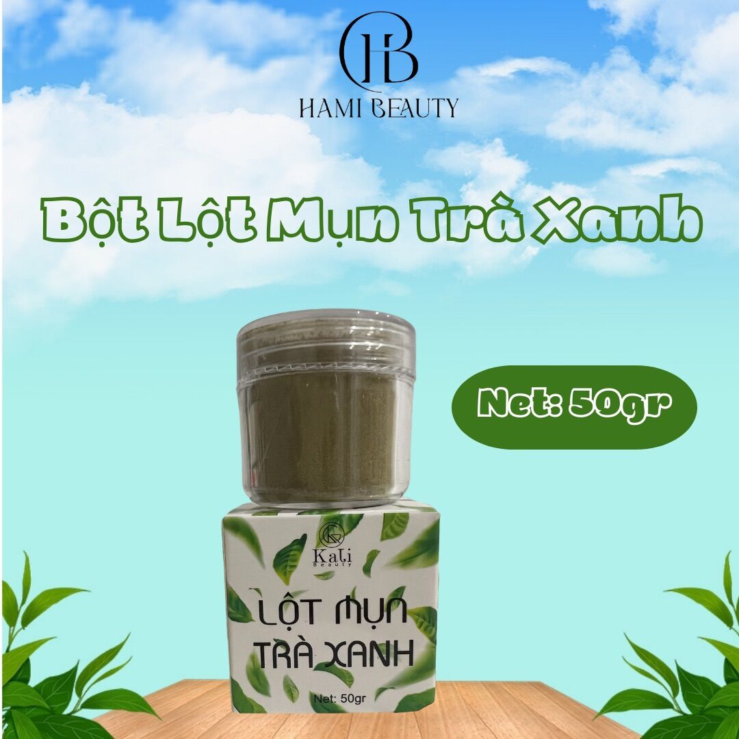 Bột lột mụn trà xanh giúp lột sạch bụi bẩn, lột sạch mụn cám, mụn đầu đen tiện dụng tại nhà