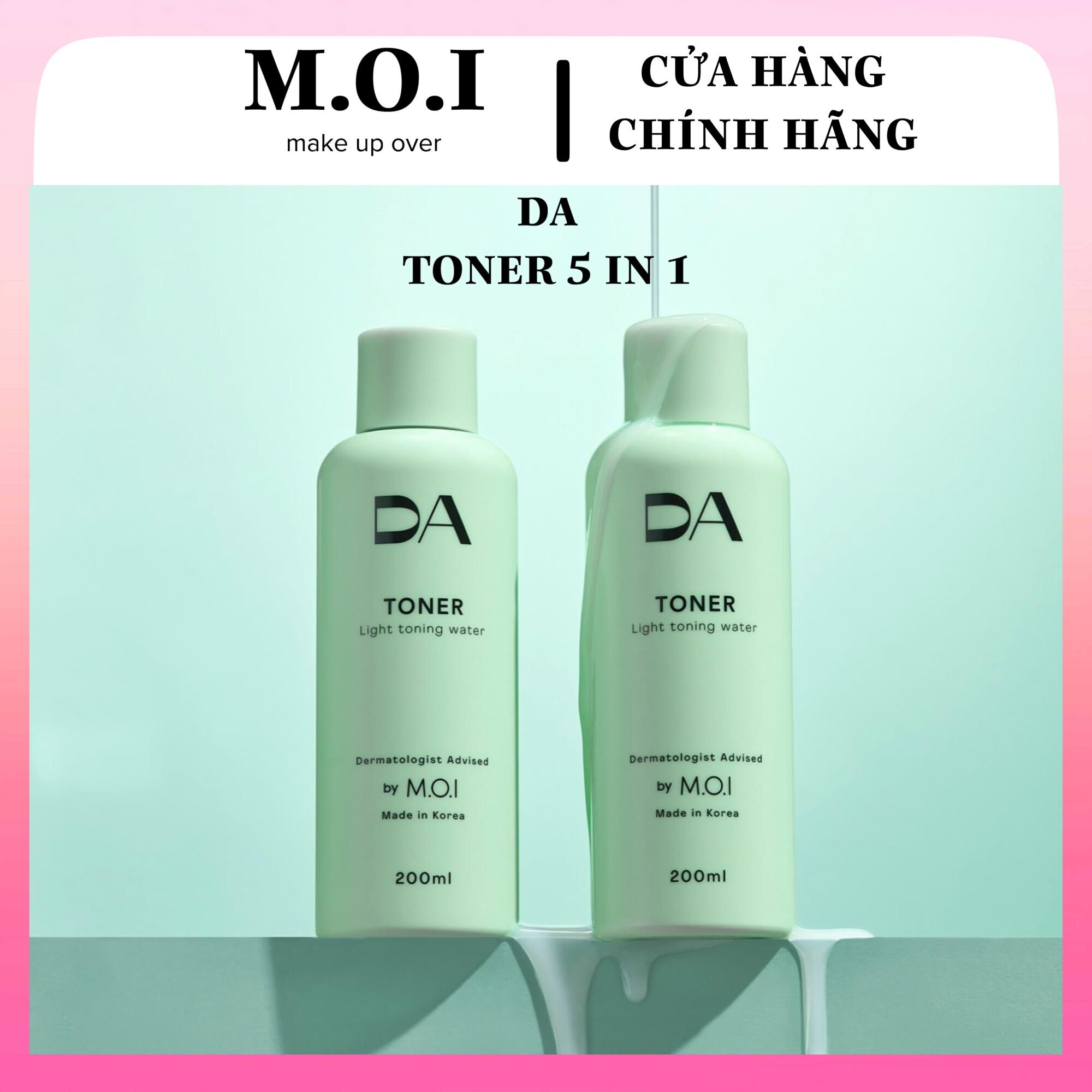 Nước Thần Toner D.A by M.O.I 5 Trong 1 Làm sáng, chống oxy hóa, dưỡng ẩm 200ml thumbnail