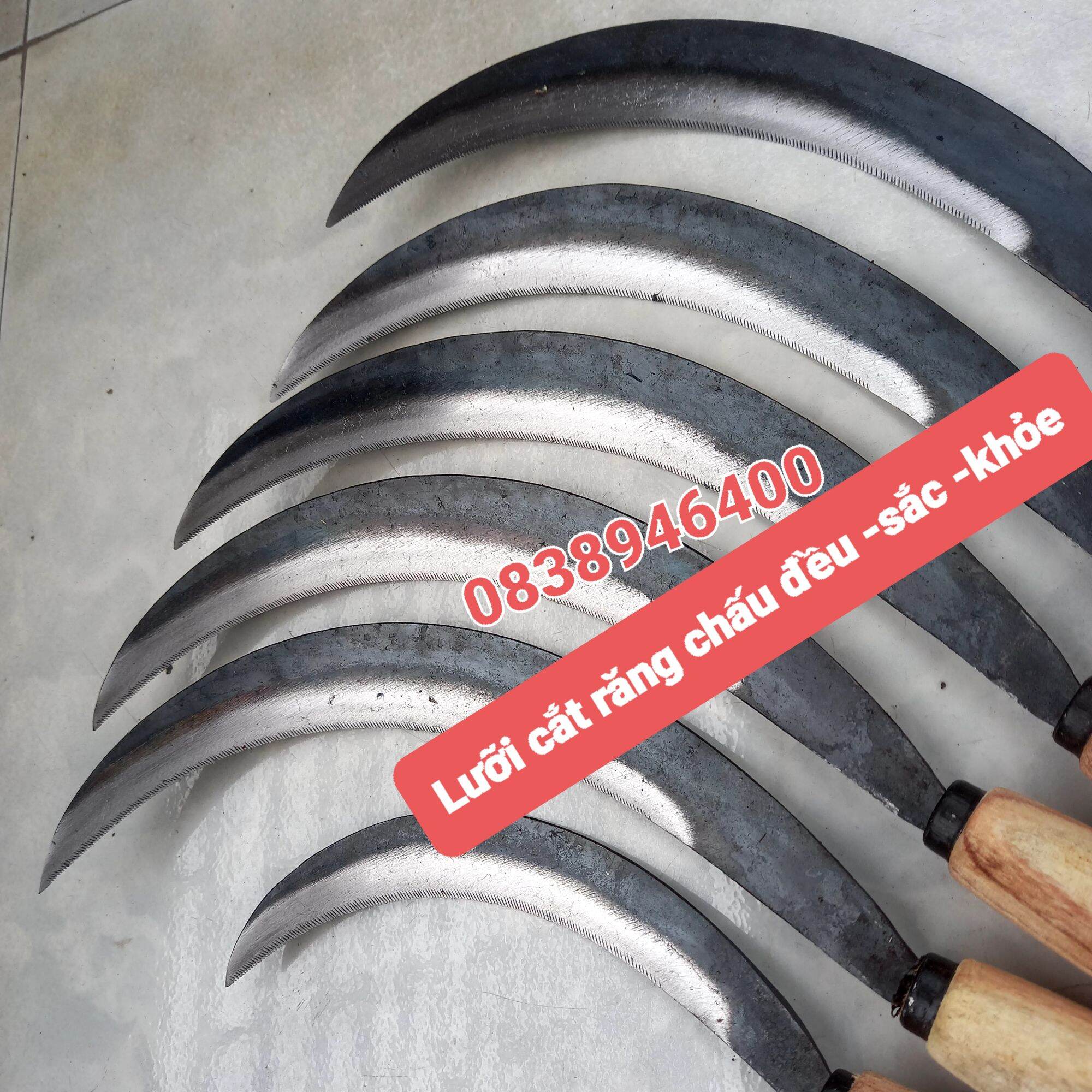 Liềm cắt cỏ gặt lúa cắt rau có răng chấu rèn thủ công sắc bén