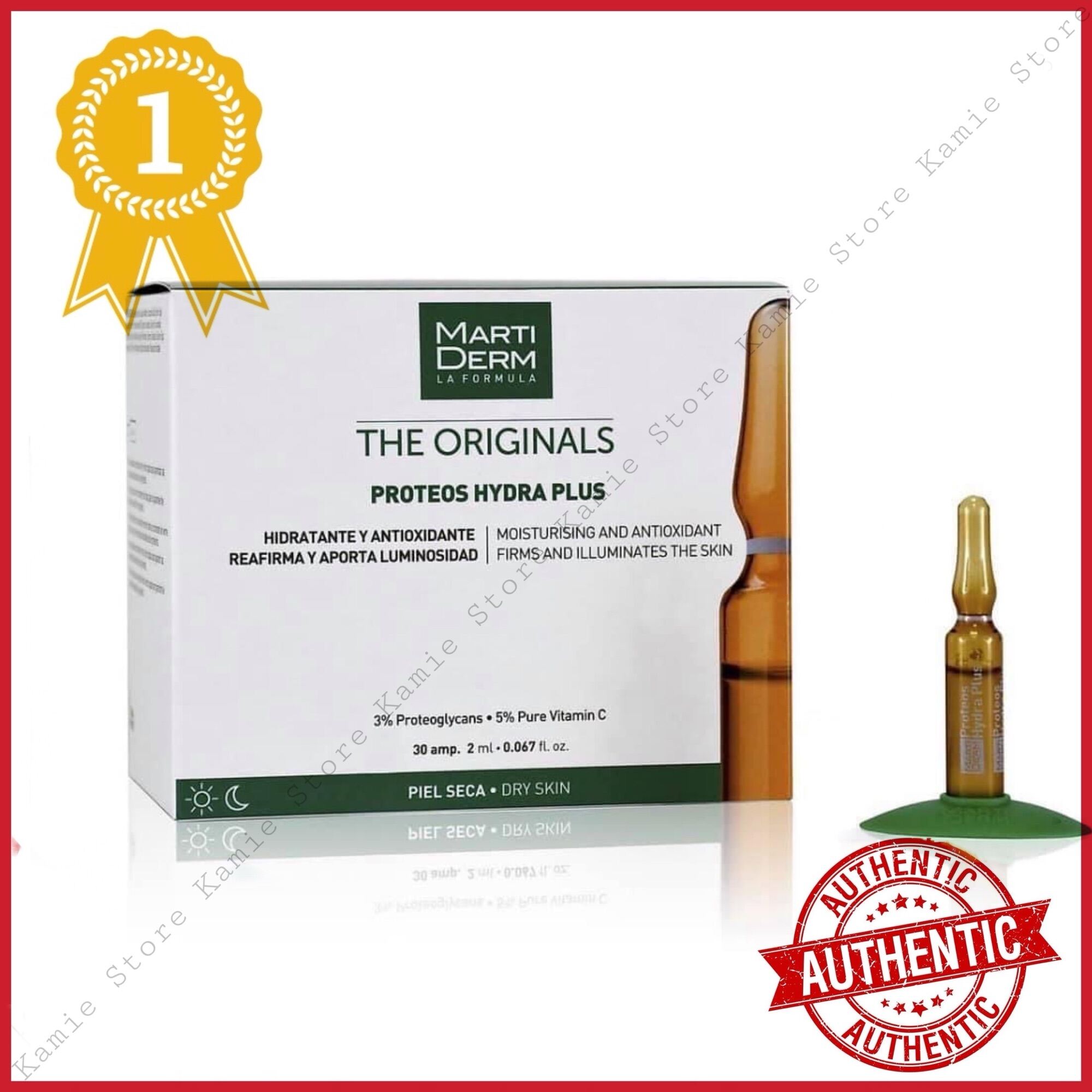 [Tách Lẻ Vỉ 5 Ống] Martiderm The Originals Proteos Hydra Plus - Tinh Chất Cấp Ẩm & Săn Chắc Da