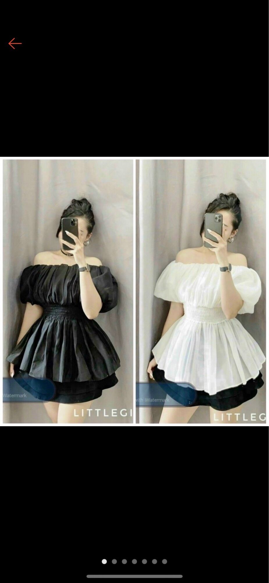 Áo nhún eo trễ vai xinh đẹp b18
