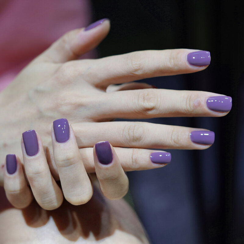 Set 24 móng tay giả màu tím phong cách pháp làm đẹp cho nữ  Chăm sóc móng   TheFaceHoliccom