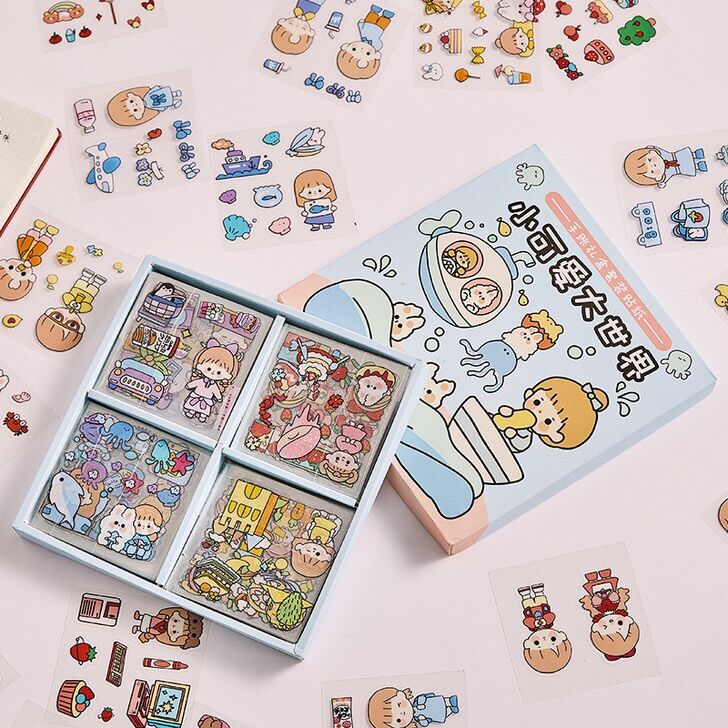 Set 10 tấm sticker hoạt hình dán trang trí