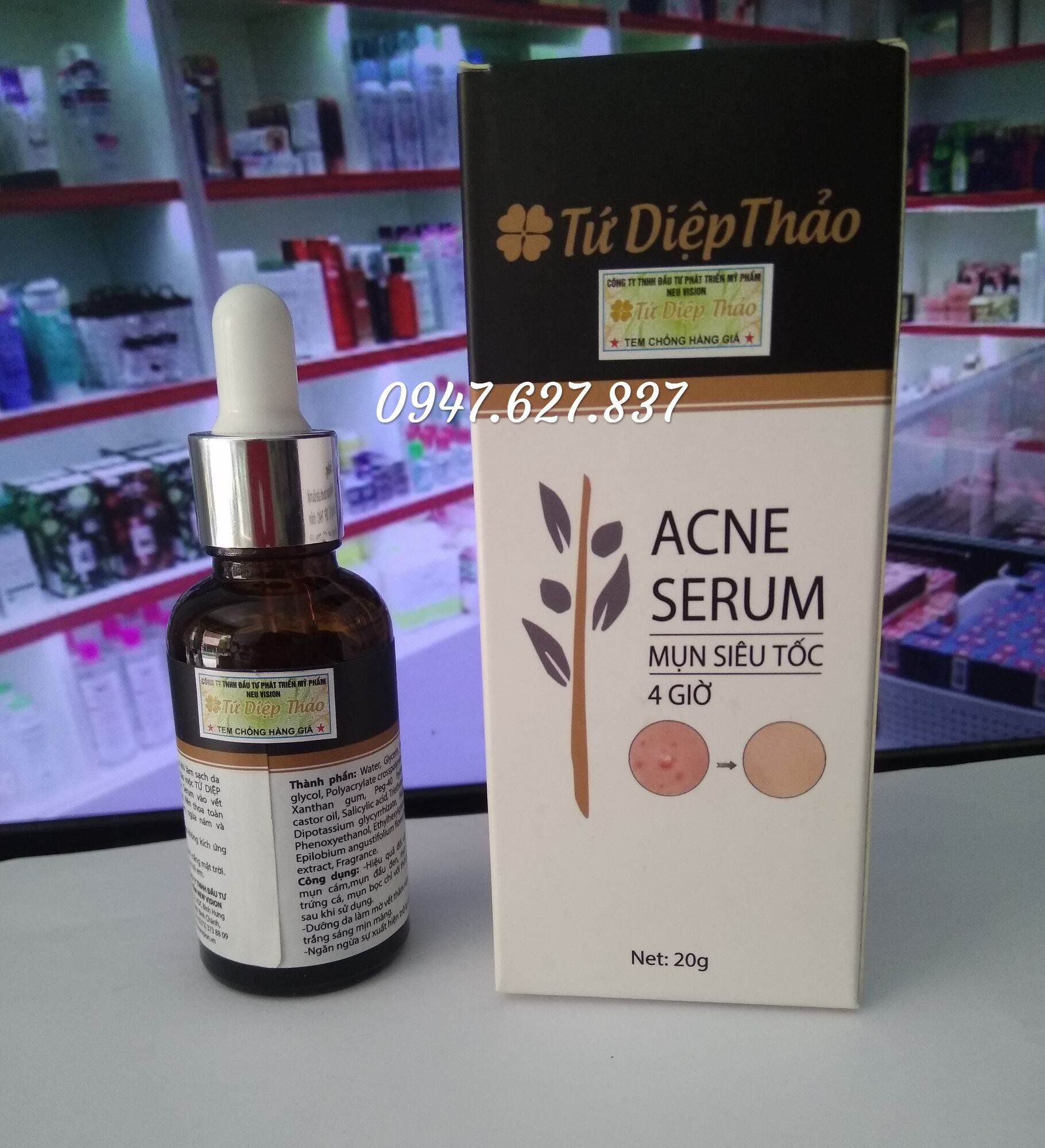 Serum Mụn Tứ Diệp Thảo 4 Giờ