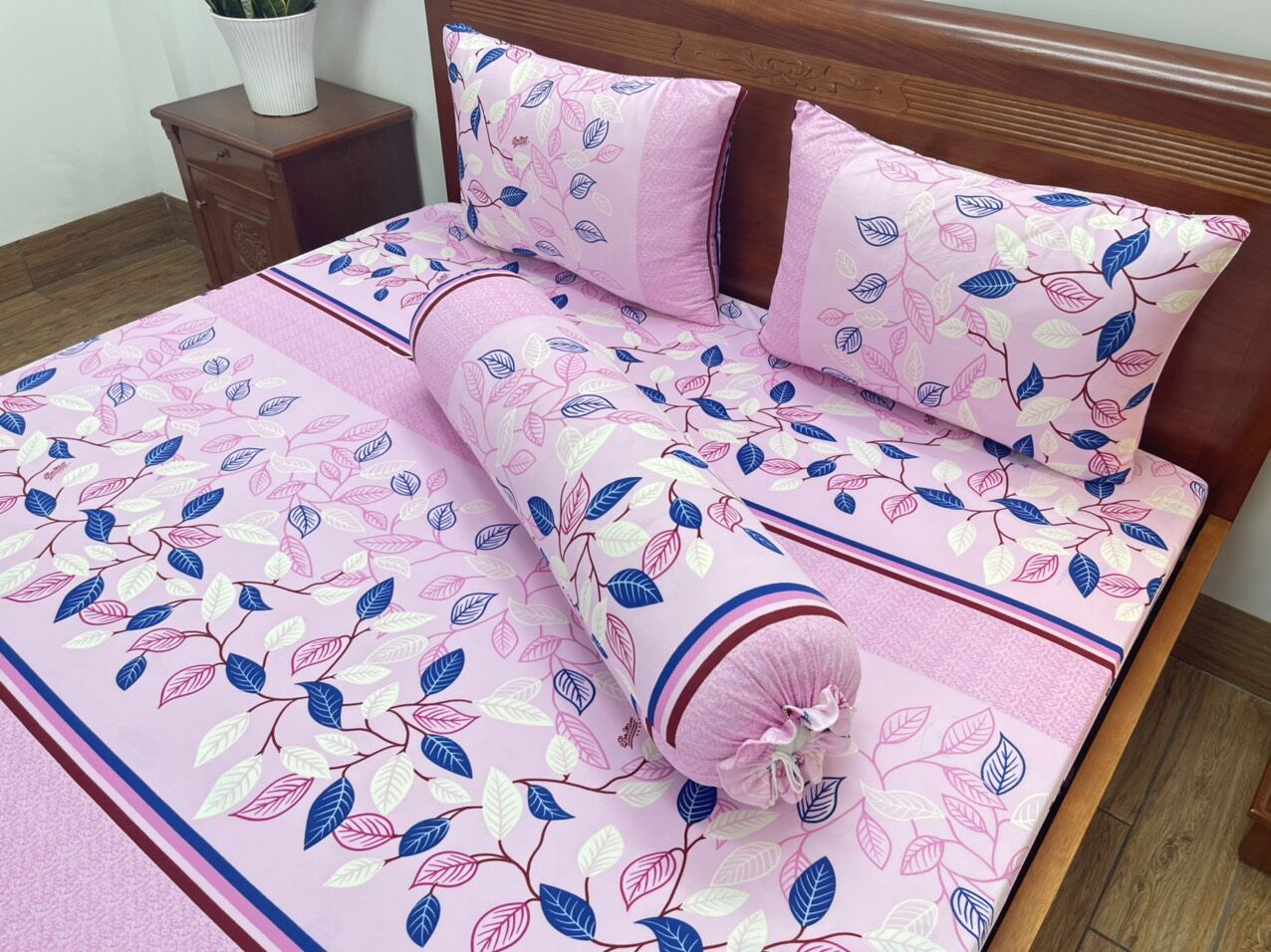 Bộ thun Hàn Quốc 4 món không mền. nệm 5 _ 15cm