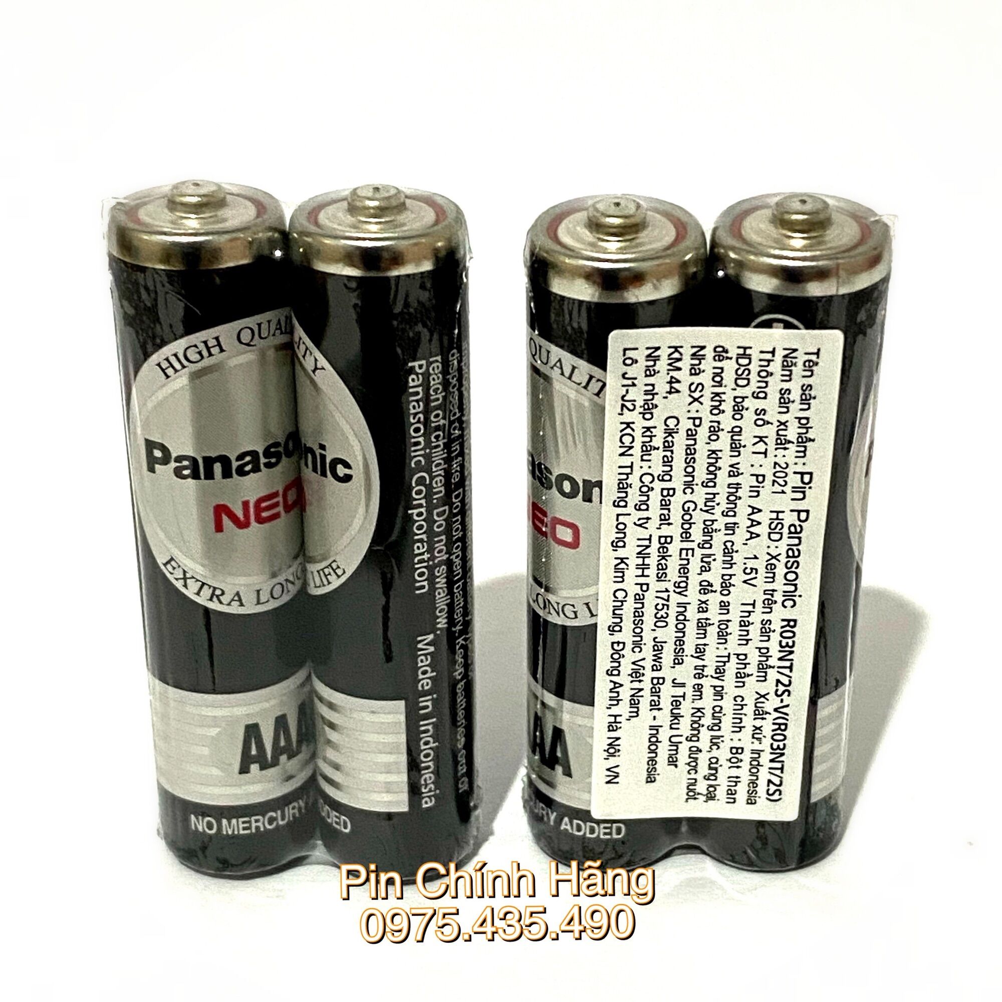 Pin AAA Panasonic Neo Vỉ 2 Viên - Made in Indonesia
