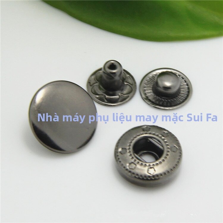 Nút Kim Loại Tròn Cao Cấp Không Cần Khâu Cho Áo Khoác Lông Vũ Nút Mẹ Và Con Nút Ẩn Nút Bốn Mặt Nút Tròn