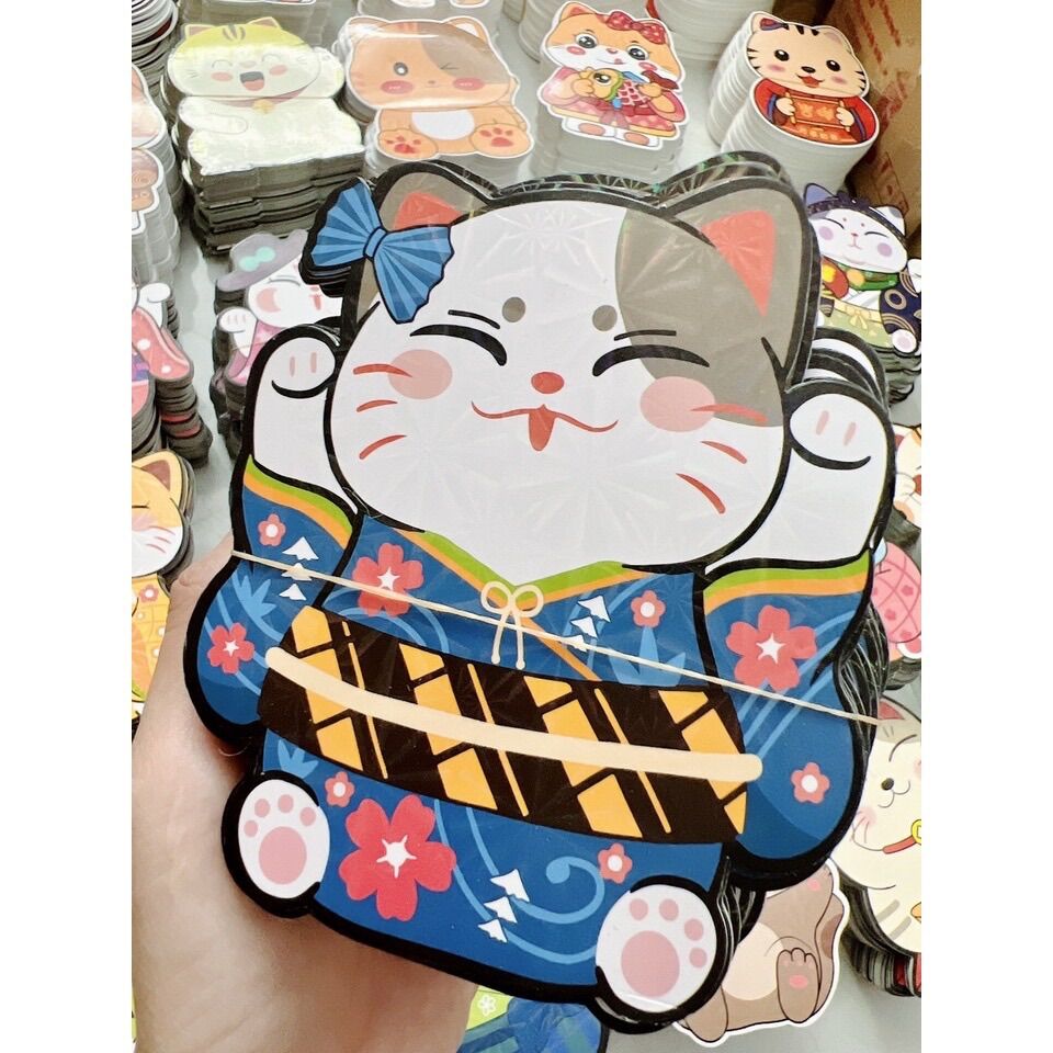 [Set 10 bao] Bao Lì Xì Chibi Hình Con Mèo Tết 2023