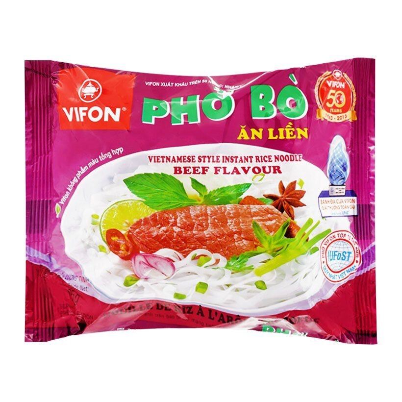 Combo 10 gói Phở bò Vifon 65gr