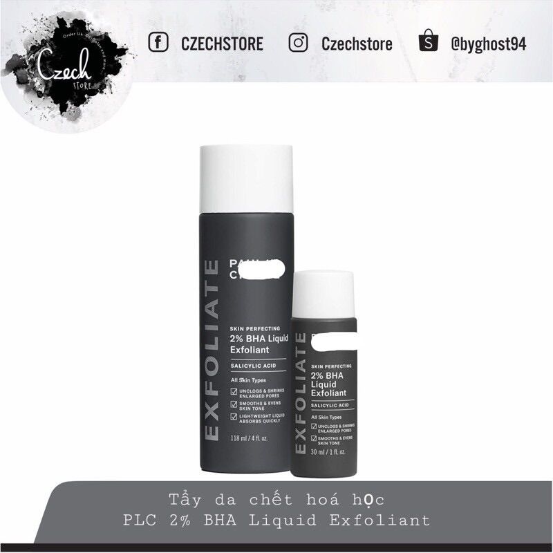 Tẩy da chết hoá học skin perfecting 2% bha liquid 118ml