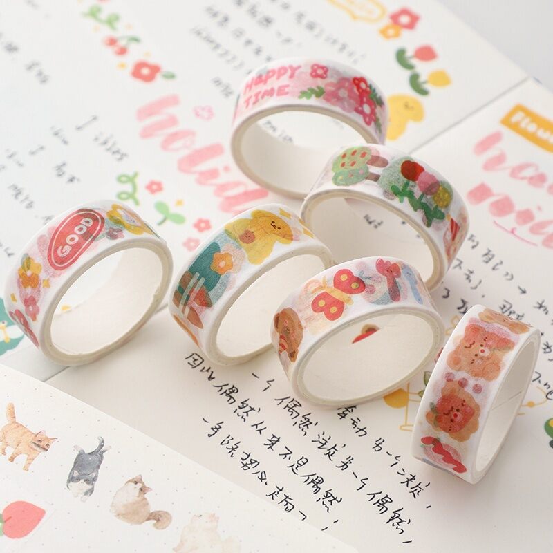 Combo 5-10 cuộn washi tape dễ thương