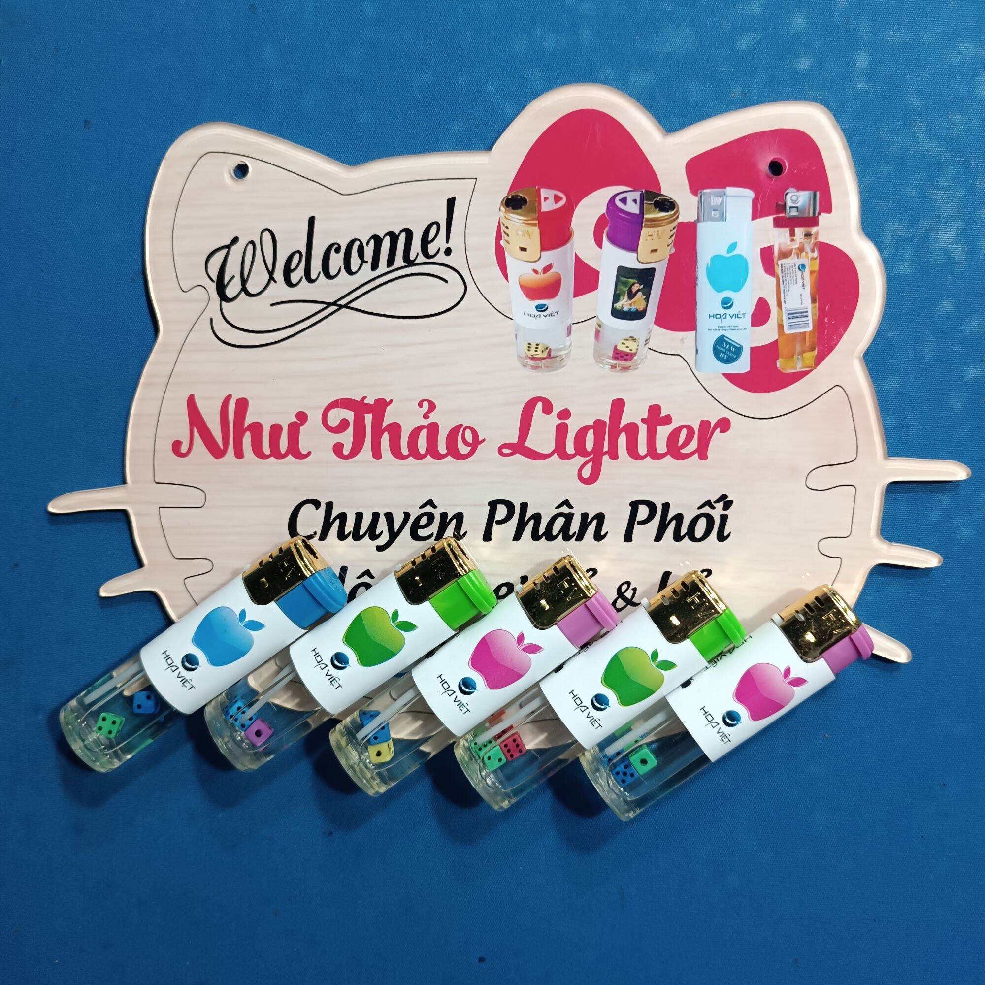 Bật lửa khè xí ngầu xanh hộp 50 cái