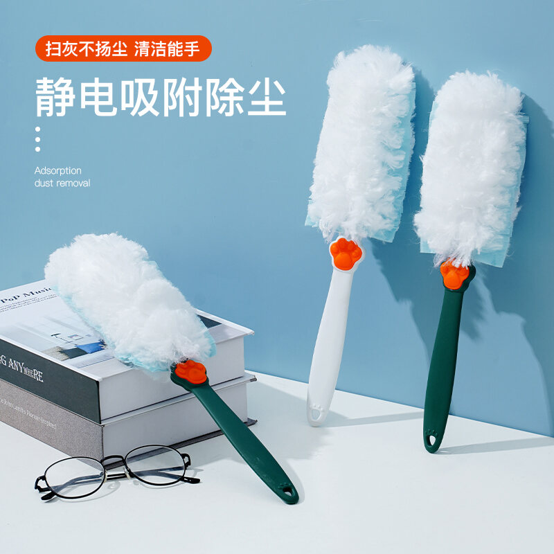 Bụi Tĩnh Điện Chổi Lau Bụi Một Lần Có Thể Thay Thế Bằng Lông Gà Chổi Lau Bụi Bụi Quét Màu Xám Đáng Yêu Nổi Danh Trên Mạng Đồ Gia Dụng Dọn Dẹp Máy Thần Kỳ