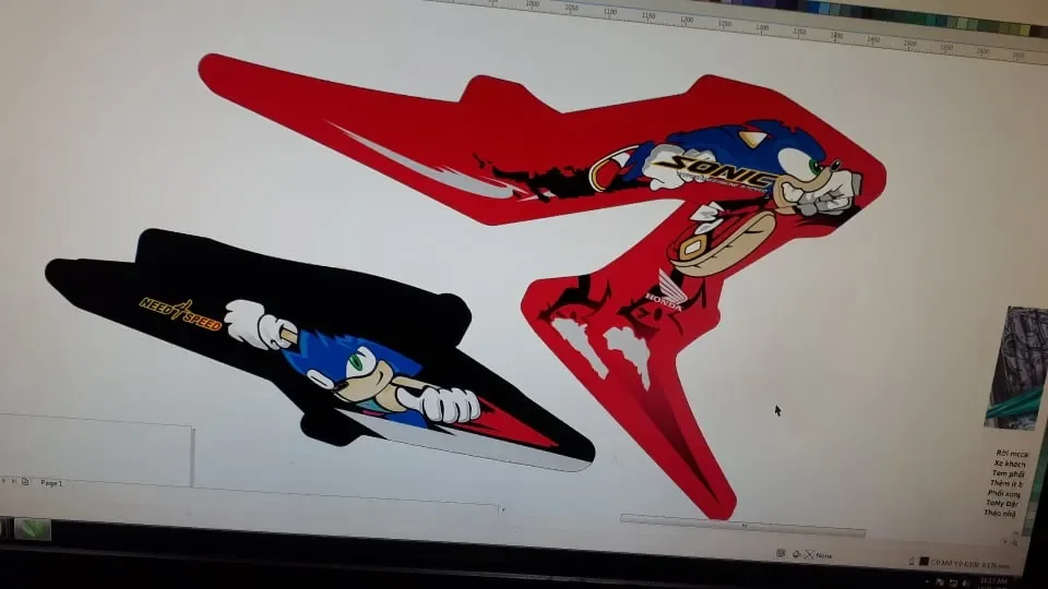 Tem xe sonic . tem rời cao cấp mẫu con sonic