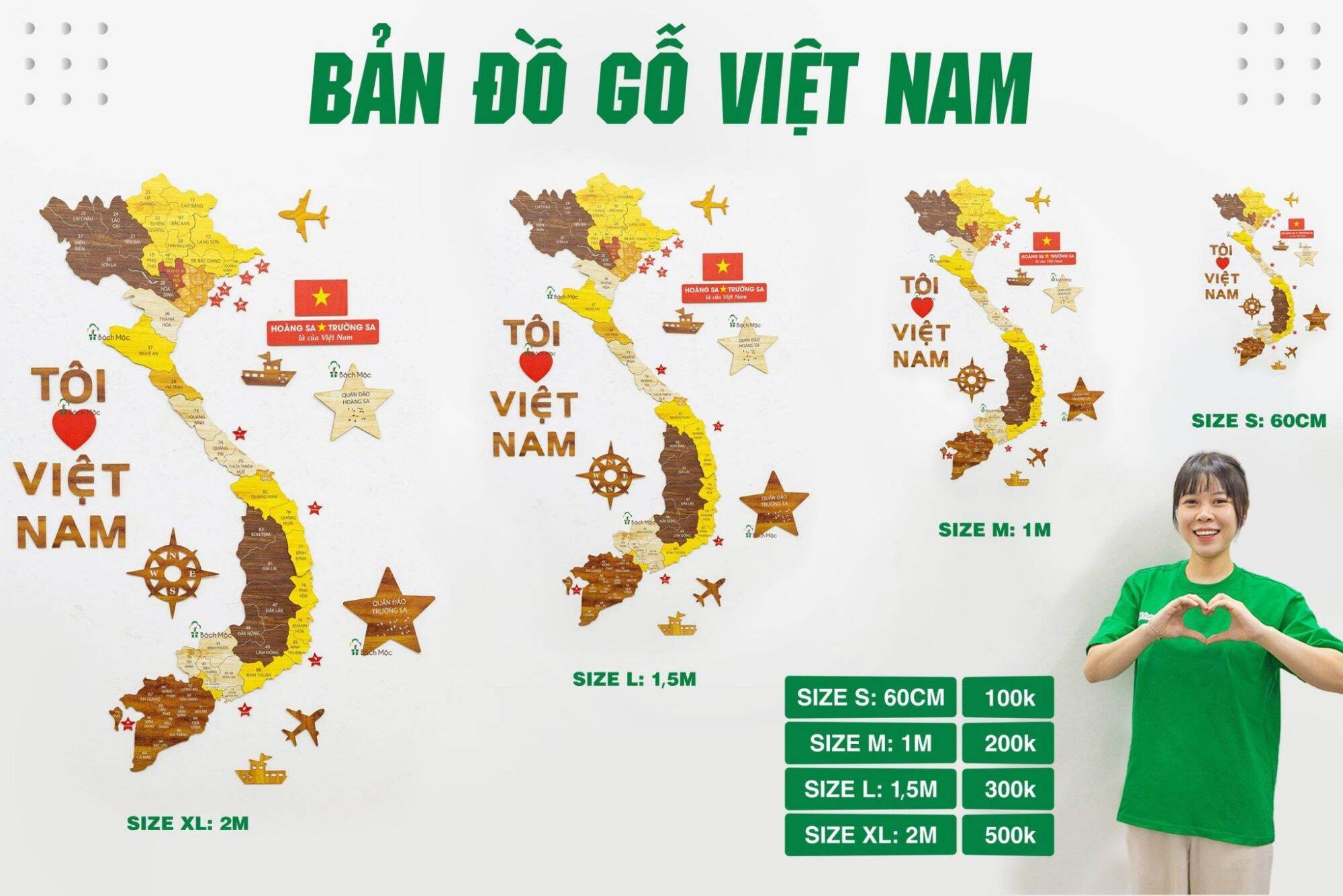 Bản đồ gỗ Việt Nam