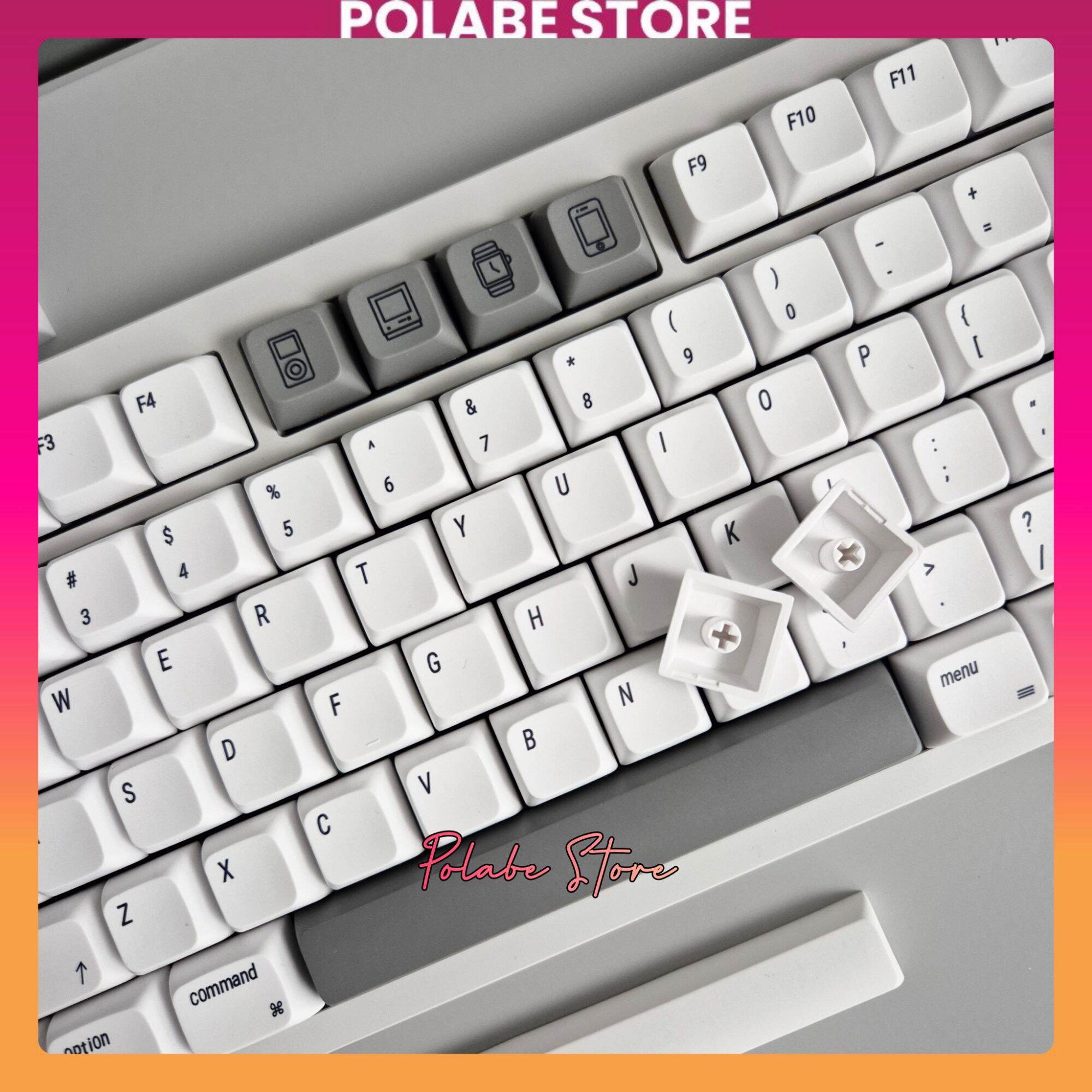 Keycap XDA Computer PBT profile bàn phím cơ Polabe Store Keycap Mac Dyesub