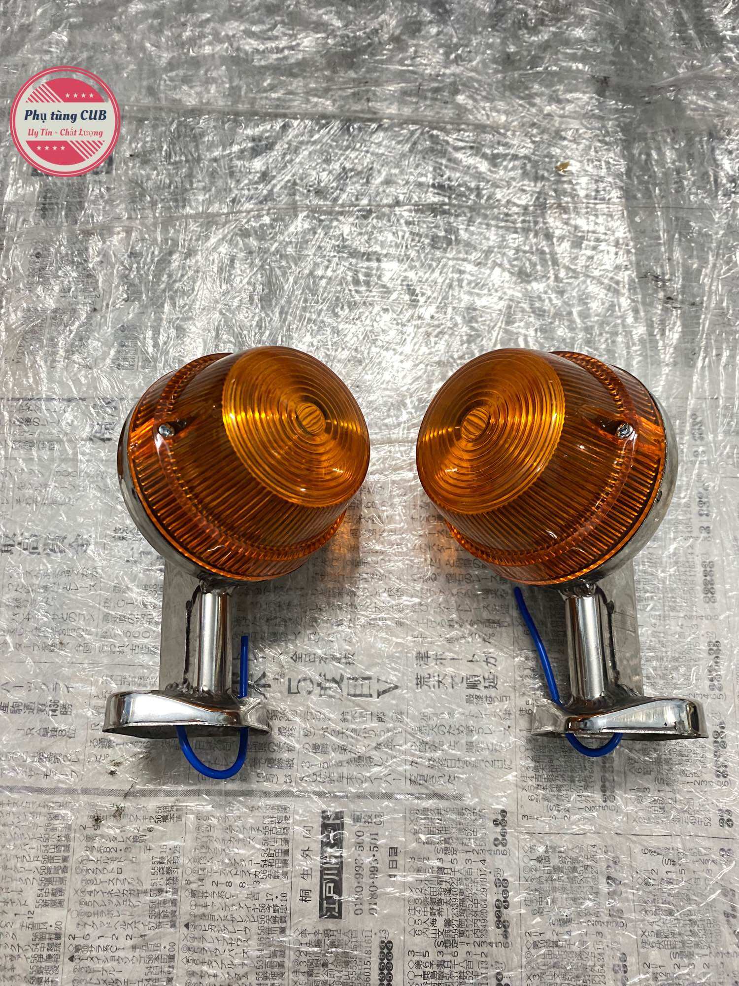 Xi nhan xe cub cánh én chụp 2 tầng ( trước atimon thái, sau inox )
