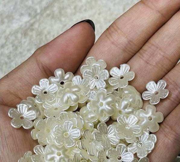 100g bông hoa ngọc trai nhựa làm phụ kiện diy