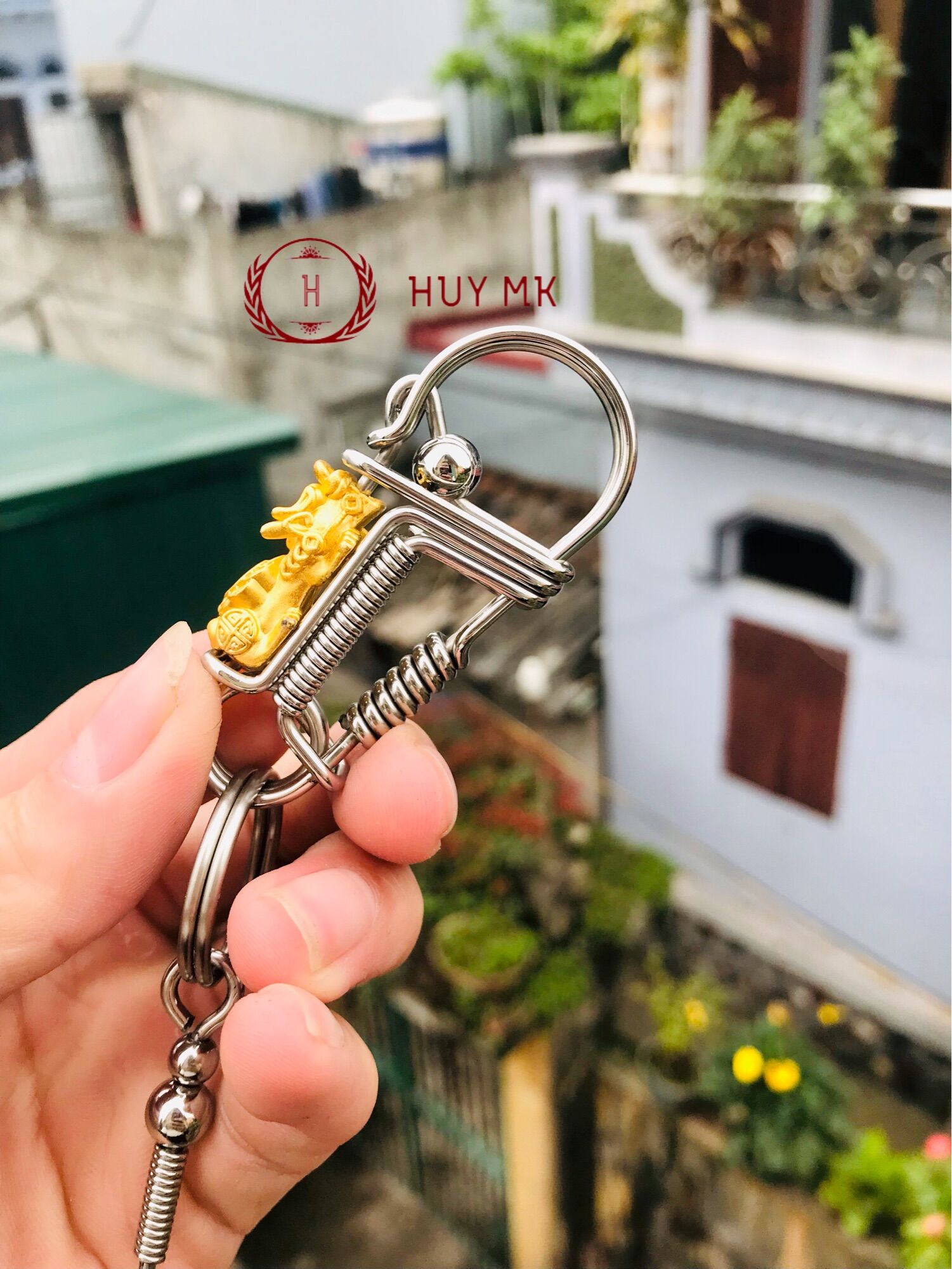 Móc khoá thủ công tỳ hưu đồng