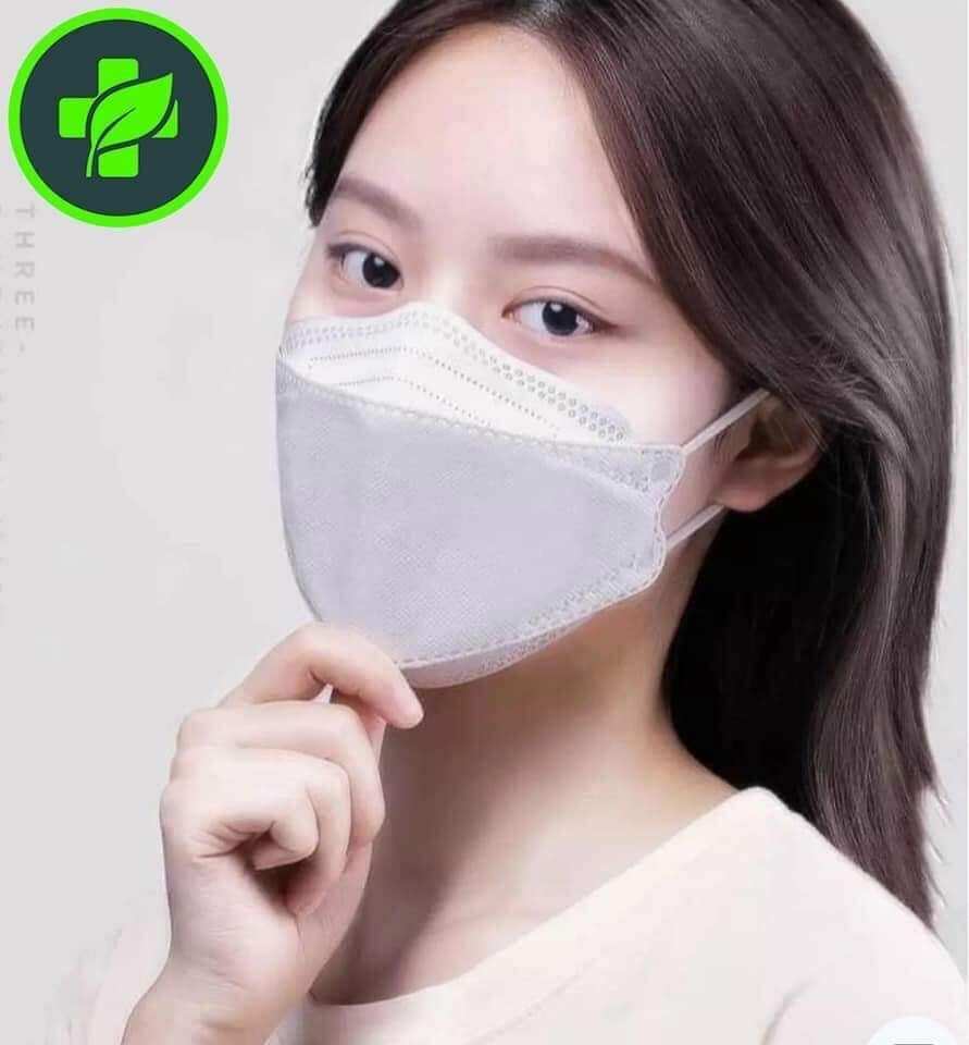 combo 10 bịch/100 cái , khẩu trang y tế 4D Mask KF94 Hoàng Dũng , màu trắng