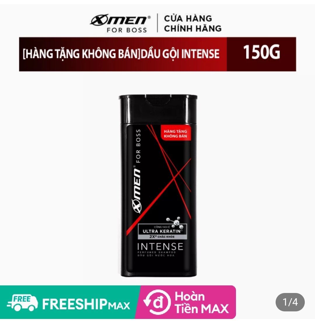 Dầu gội nước hoa x-men for boss intense 150g