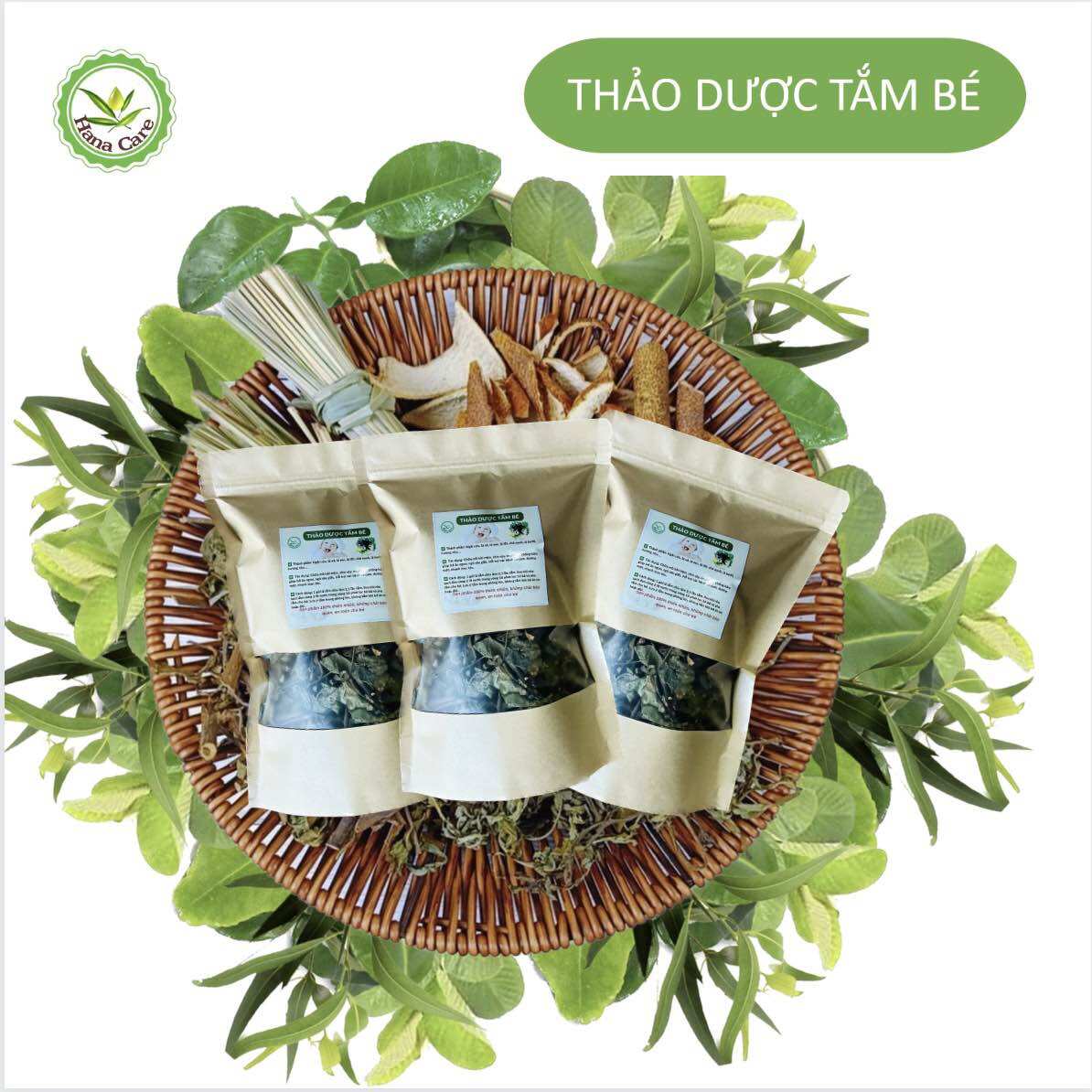 Combo 5 gói lá tắm thảo mộc cho bé