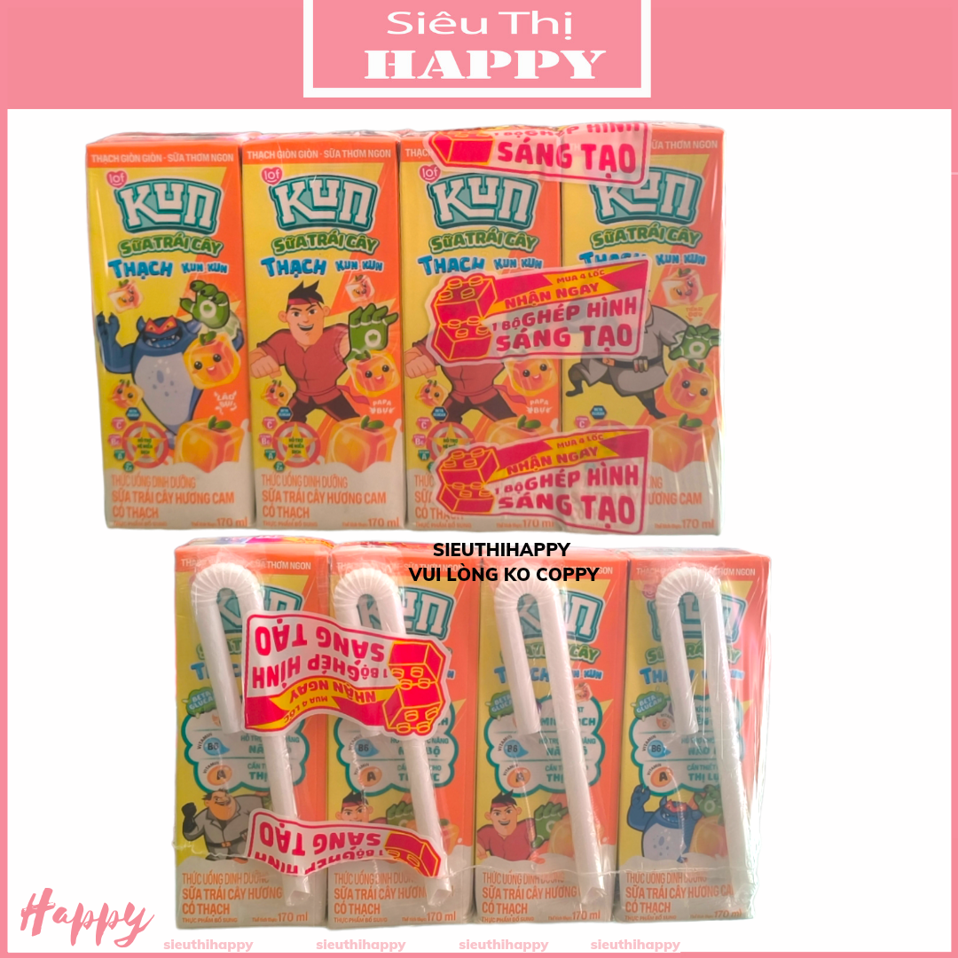Thùng 48 Hộp Sữa Thạch Kun 170ml.