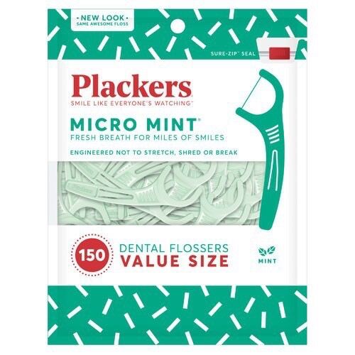 Gói lớn 150 chiếc tăm chỉ nha khoa Plackers Micro Mint
