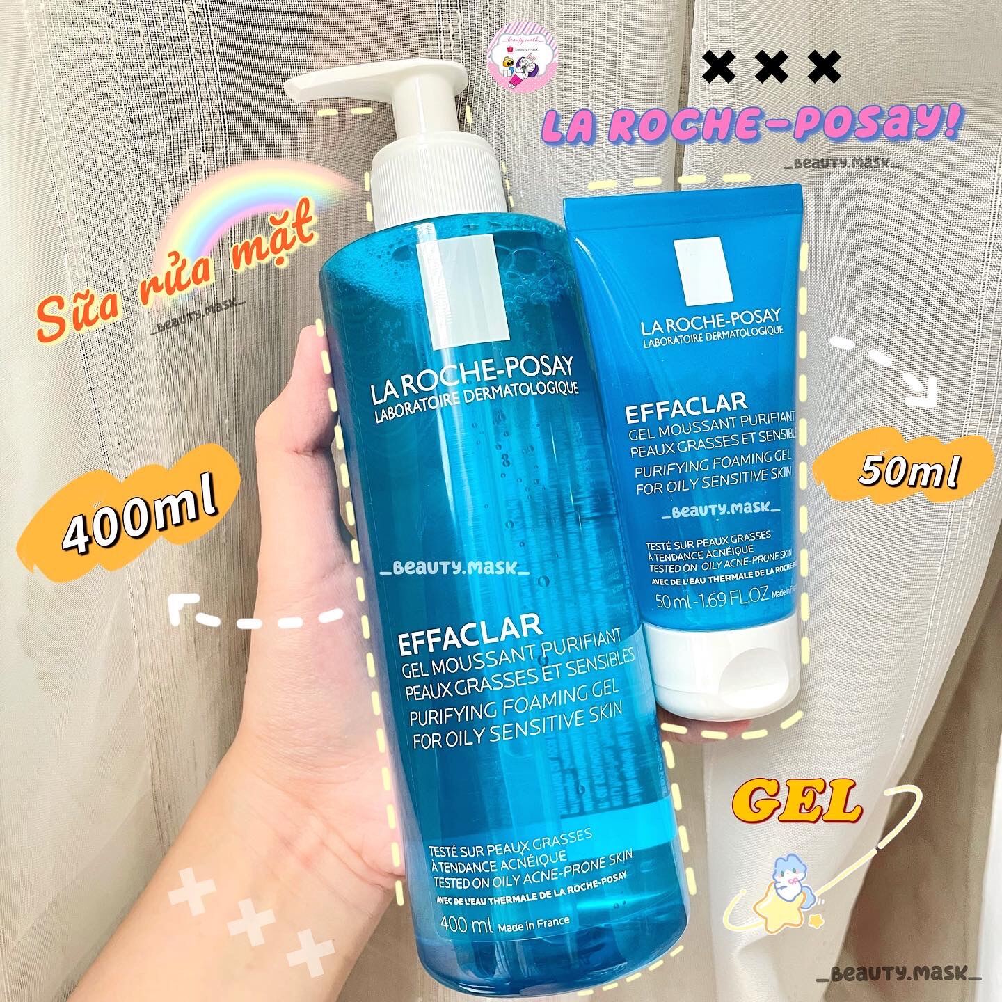 🧊💦 Sữa Rửa Mặt Tạo Bọt Làm Sạch Giảm Nhờn Cho Da Dầu Nhạy Cảm La Roche - Posay Effaclar Foaming Gel 💦🧊