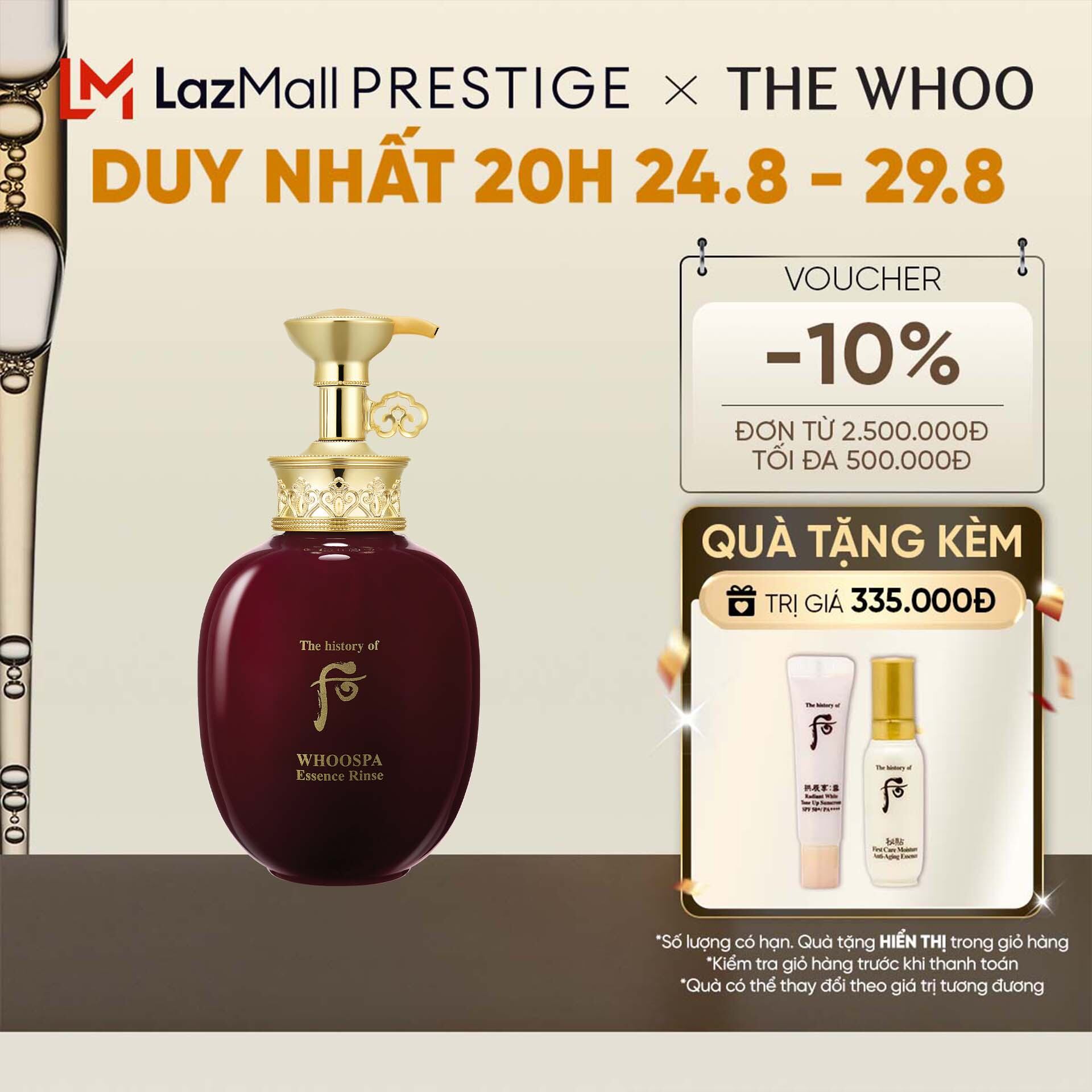 Dầu xả thảo dược Đông y dưỡng và duy trì màu tóc The history of Whoo WhooSpa Essence Rinse 350ml