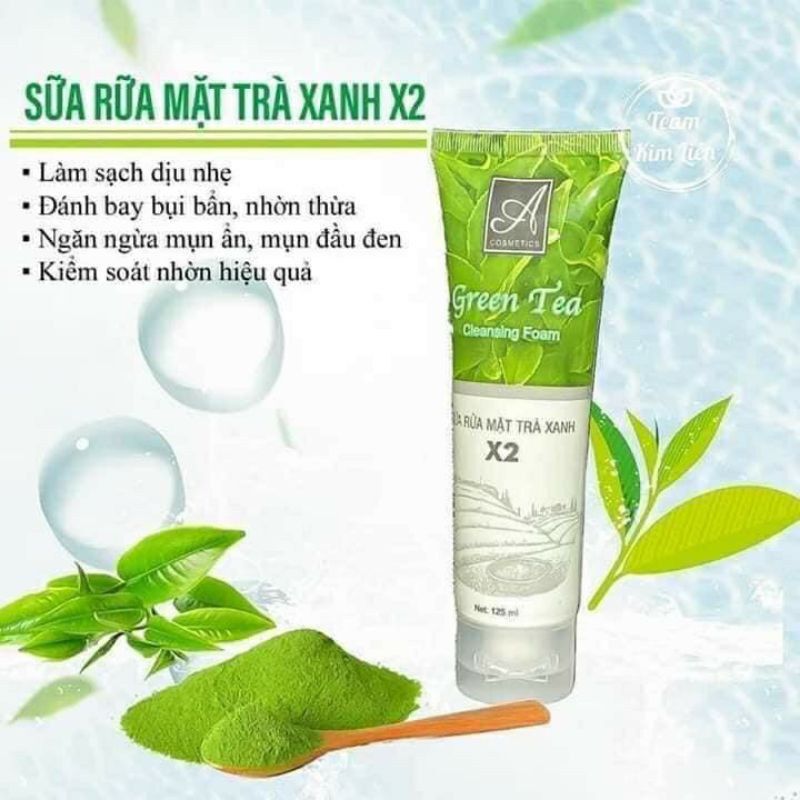 Sữa rửa mặt trà xanh A x2