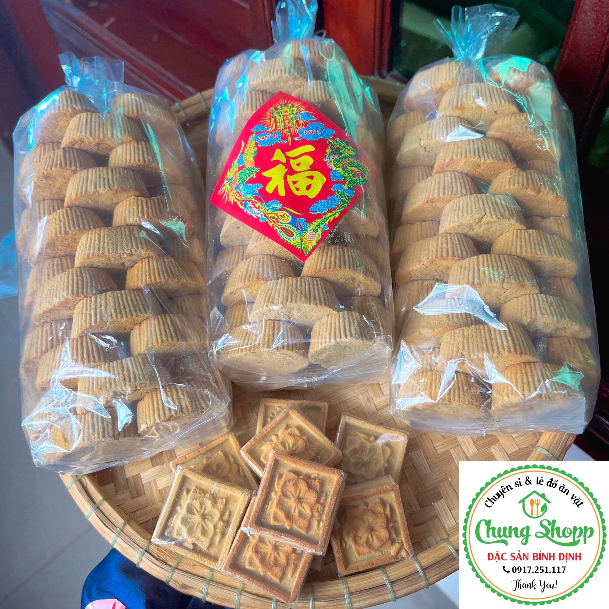 Bánh Đậu Xanh Nướng Nguyên Chất Bình Định