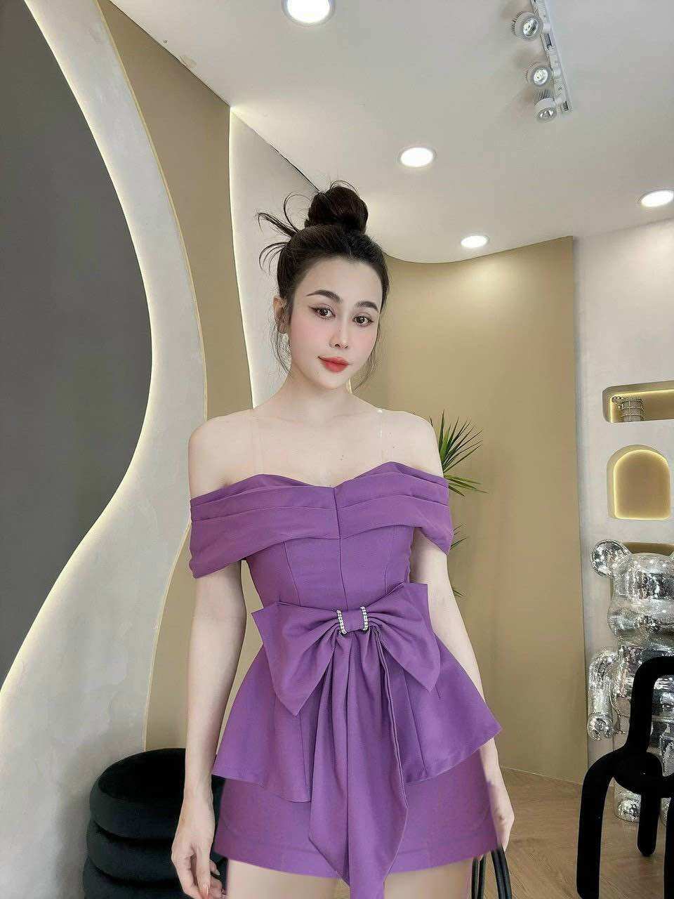 (SHOP TÁO ĐỎ BIGSIZE 50KG ĐẾN 90KG) set áo nơ có mút và dâu trong