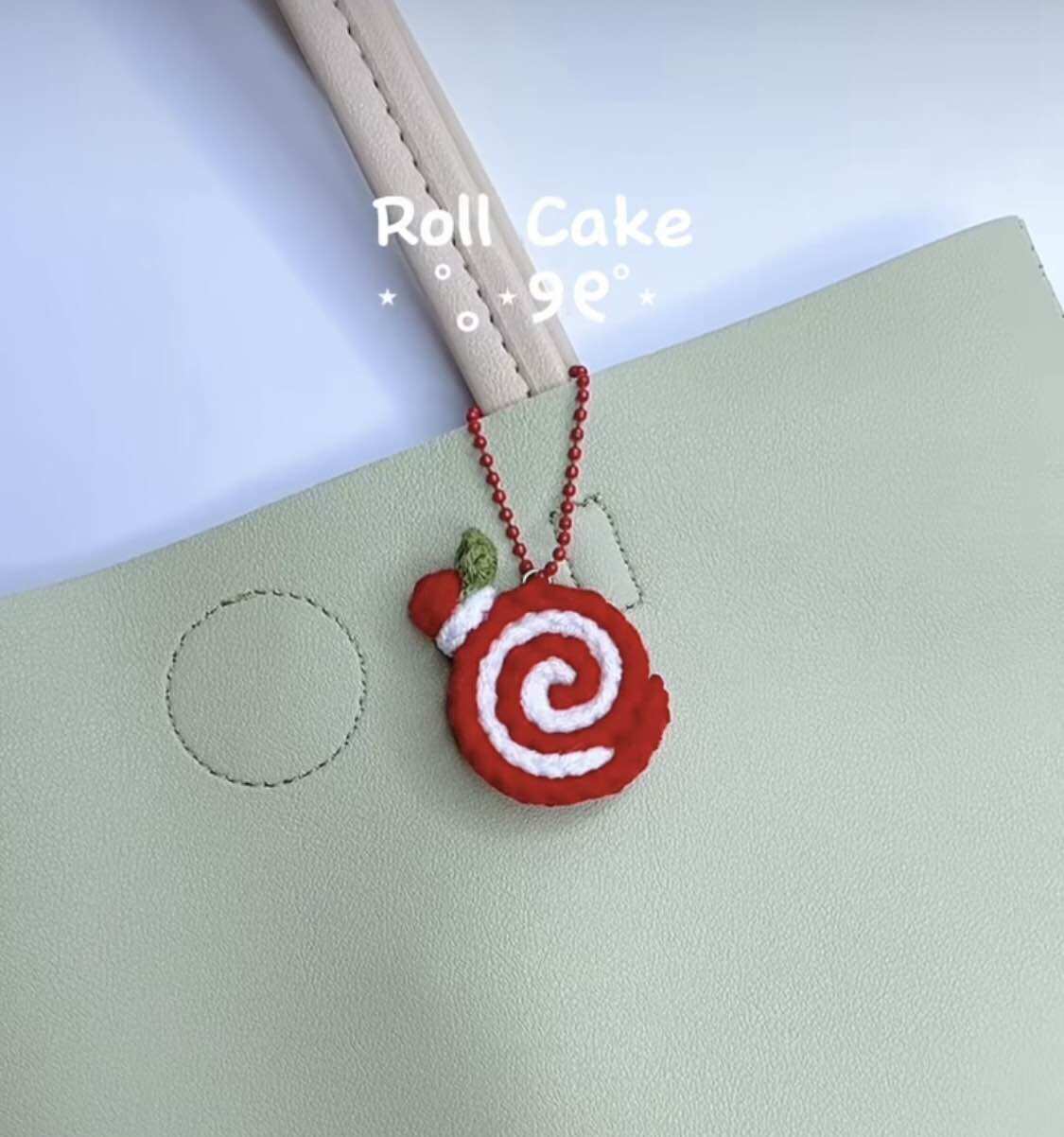 Móc khoá len bánh kem cuộn [Nấm Handmade]