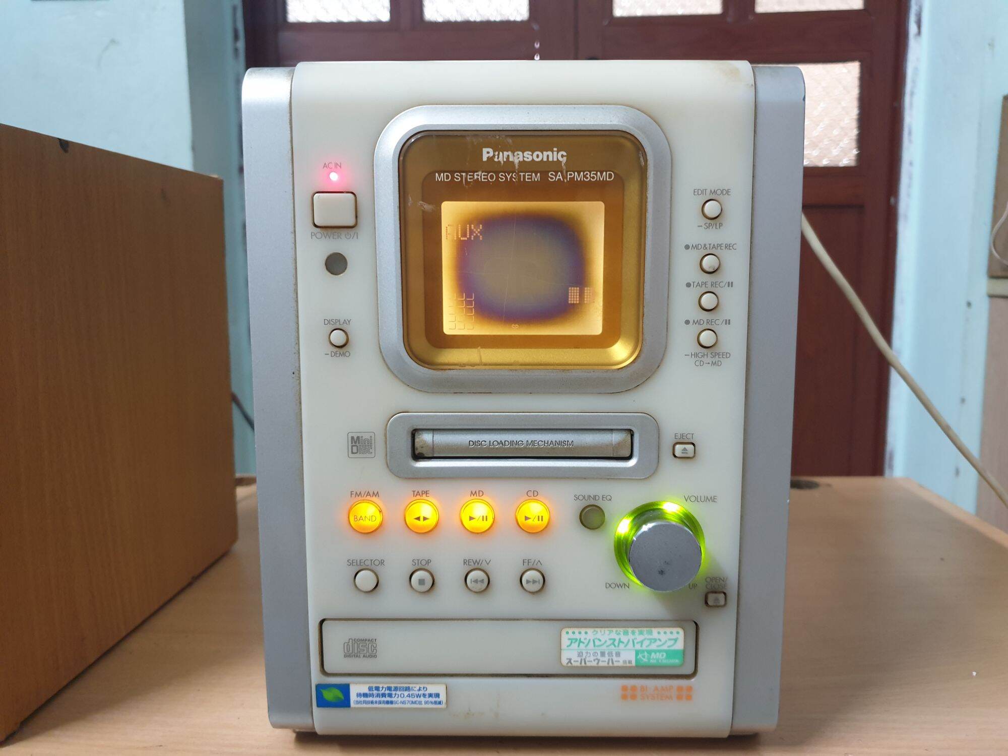 Cục dàn mini Panasonic PM35. Chạy chức năng AUX