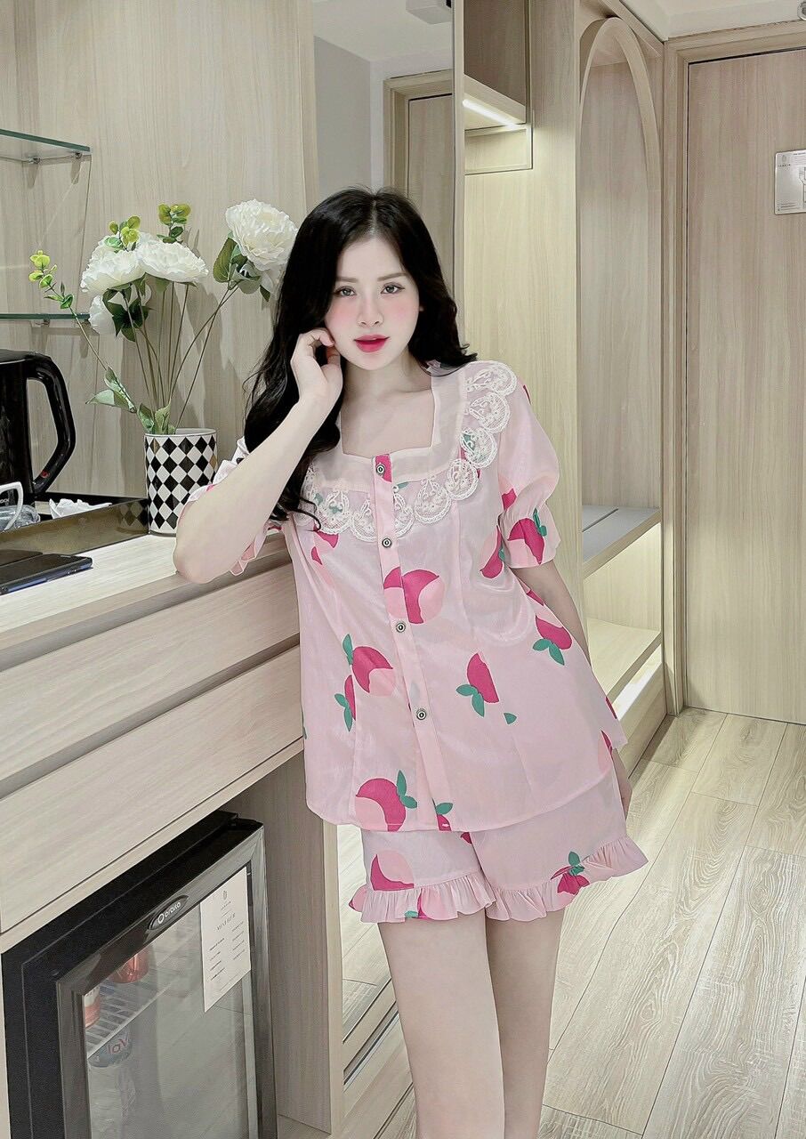 Đồ bộ lụa xước, đồ bộ lụa, đồ bộ ngắn  60kg