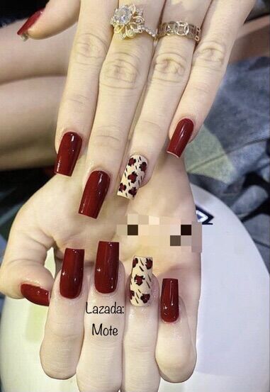 Nailbox TAY thiết kế đỏ đô beo